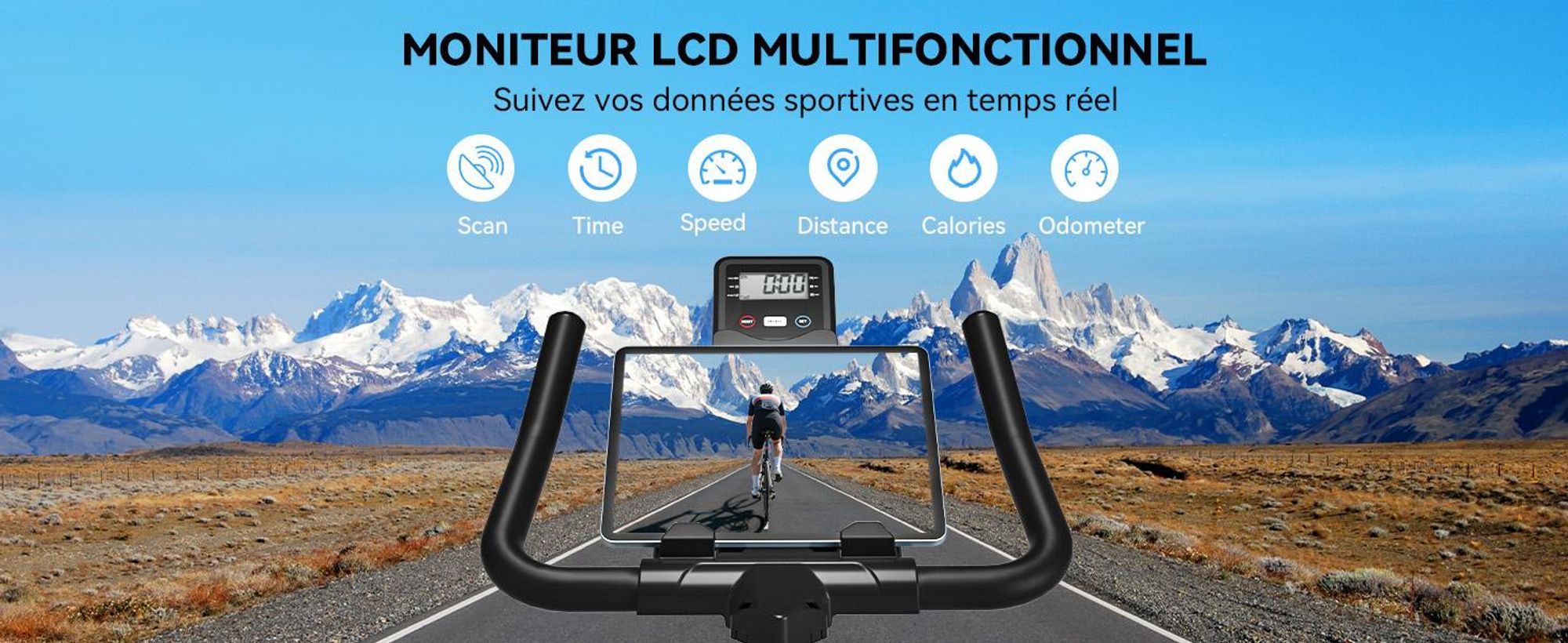 Wenoker Heimtrainer Fahrrad mit App,Leises Ergometer Hometrainer Fahrrad mit Magnetwiderstand, Indoor Fitnessbikes zu Hause, Bis 160KG