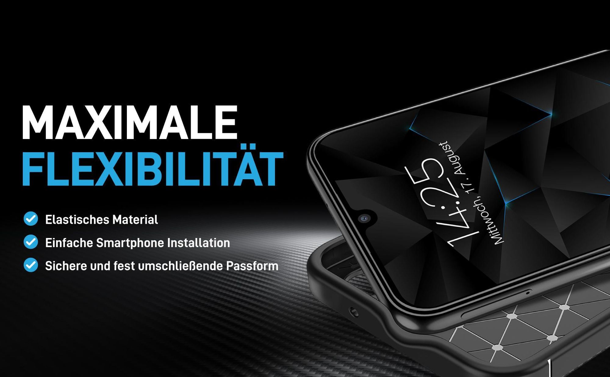 Flexbiles Smartphone Cover für Samsung Galaxy A25 5G mit perfekter Passform