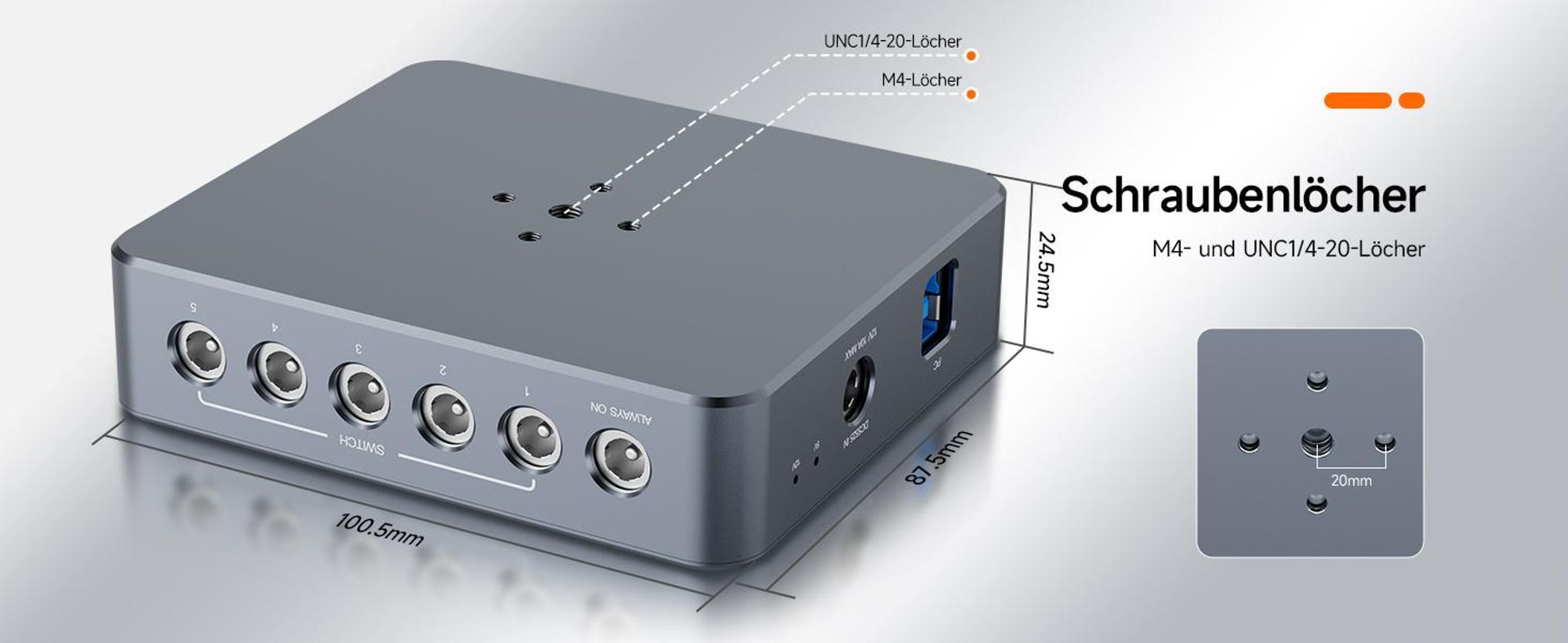 Svbony SV241 Pro Teleskop Power Management Box, Astronomisches Teleskop Zubehör, USB 3.0+DC Fotografie Astronomie Power Controller Adapter