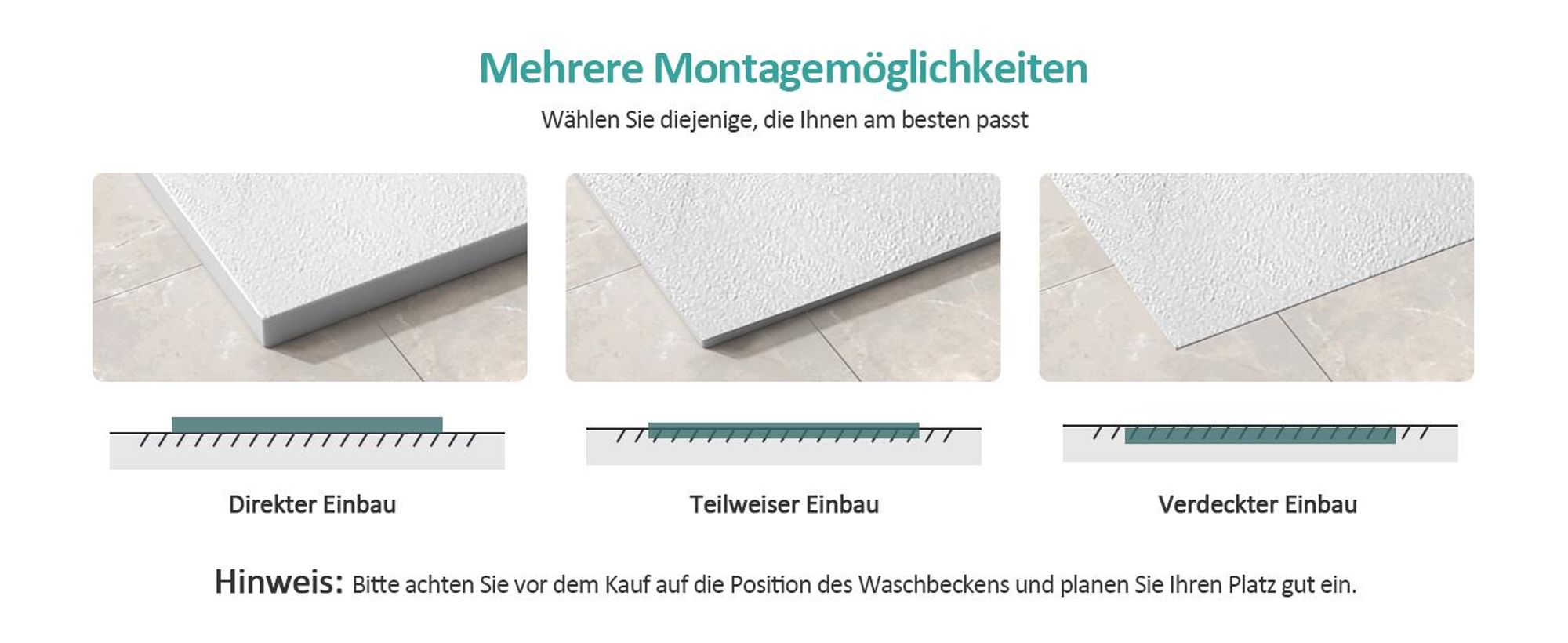 EMKE Duschwanne Flach Rechteckig 140x90cm Duschtasse mit Rutschfeste Struktur in Weißer Steinoptik inkl. Ablaufgarnitur