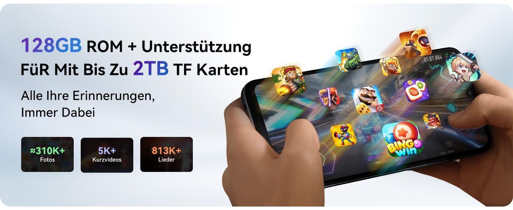 Blackview WAVE 10 Smartphone Ohne Vertrag incl 45W charge, Android 16, 32+128GB,Dual SIM,120Hz, 6.88",32 MP,Live-Fotos, 5000 mAh, Face ID,WiFi 5G