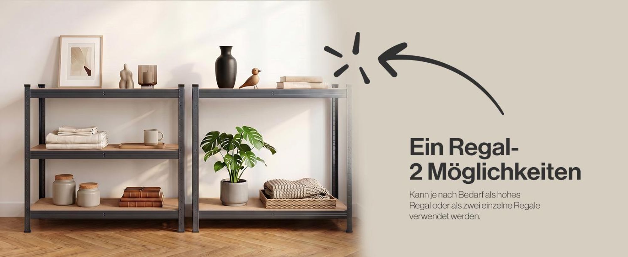 Steckregal Werkstattregal 1800x900x400 mm, 5 Ebenen, Farbe anthrazit, Traglast gesamt 875 kg, Kellerregal Schwerlastregal Metallregal Lagerregal