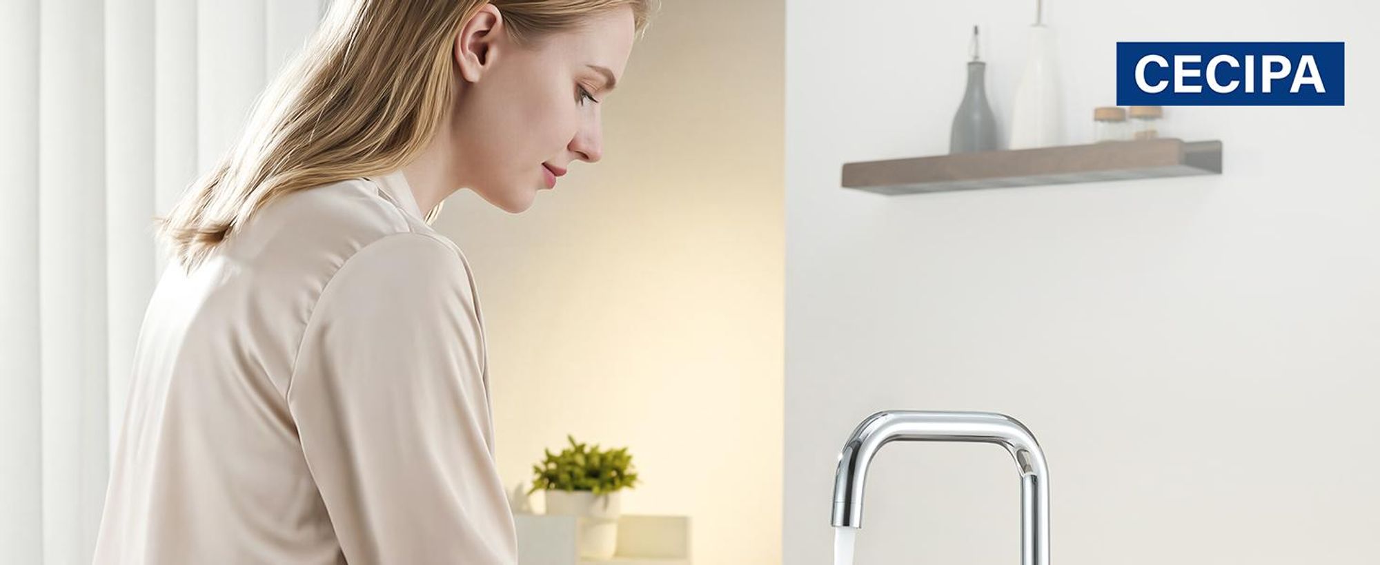 Wassersparend Küchenarmatur Edelstahl, 7-Form Spültischarmatur,360° Drehbar Niederdruck Küchenarmatur,  Cecipa, Einhandmischer für Kleinspeicher,Chrom