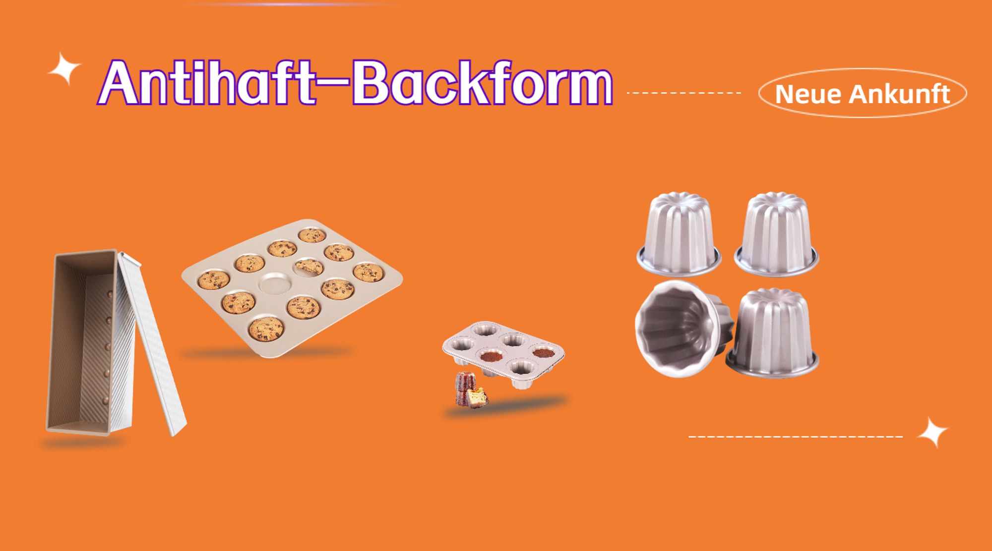 CANDeal für450g Teig Toast Brot Backform Gebäck Kuchen Brotbackform Mold Backform mit Deckel(Gold-Rechteck-Glatt)