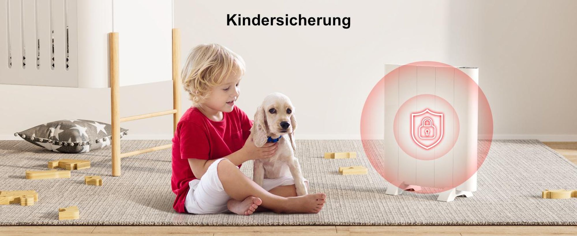 EMKE® Elektroheizung 700W Elektro Konvektor 453x500x60mm mit WIFI und Alexa-Sprachsteuerung, Standgerät & Wandmontage Elektroheizkörper ohne Heizstab