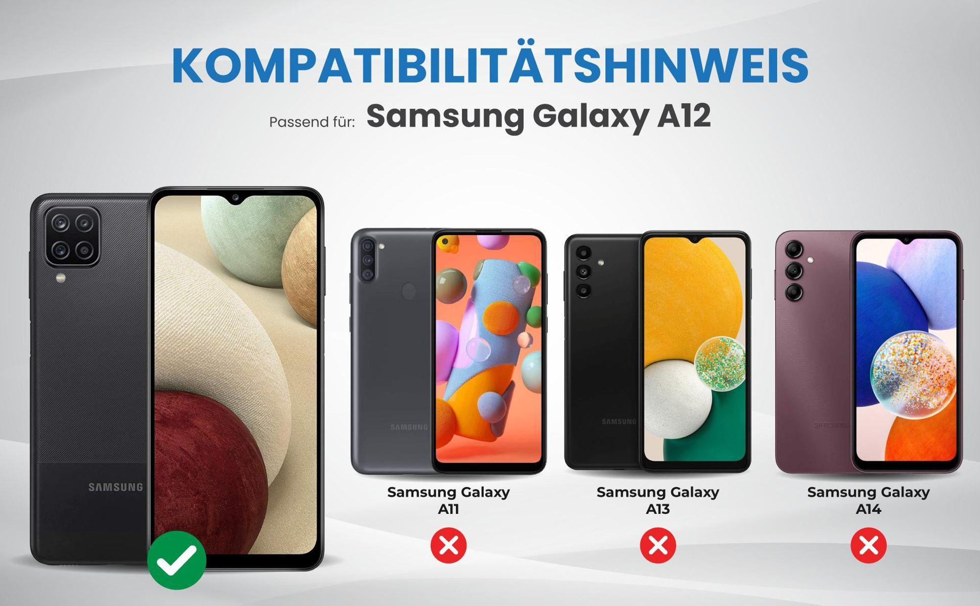 Kompatibilitätshinweise Hülle für Samsung Galaxy A12