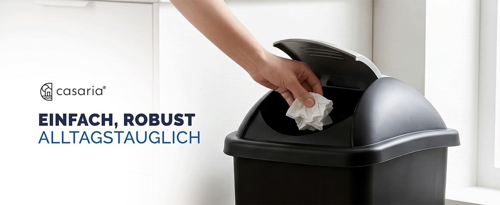Stefanplast Mülleimer mit Schwingdeckel 60L