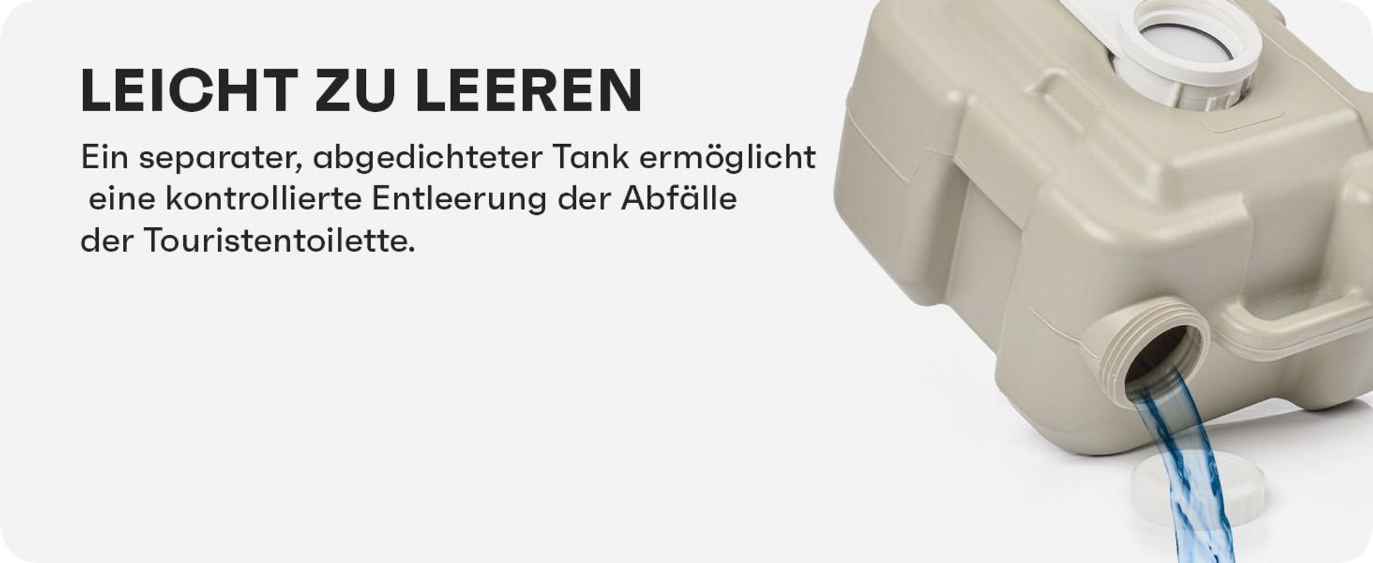 Campingtoilette, Tragbare Toilette, Reisetoilette Meteor 20L mit Spülung