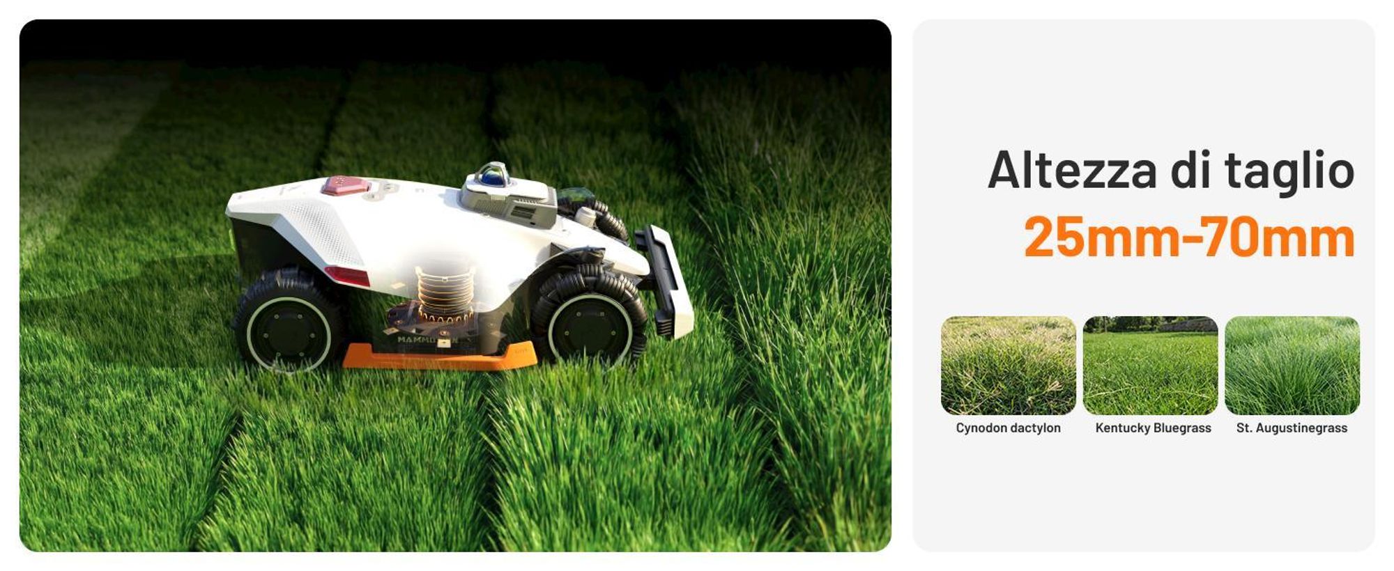 Mammotion LUBA 3 AWD 1500 robot rasaerba senza filo perimetrale fino a 1500m² LiDAR a 360°+doppia telecamera con visione AI pendenza 80% Modulo 4G app