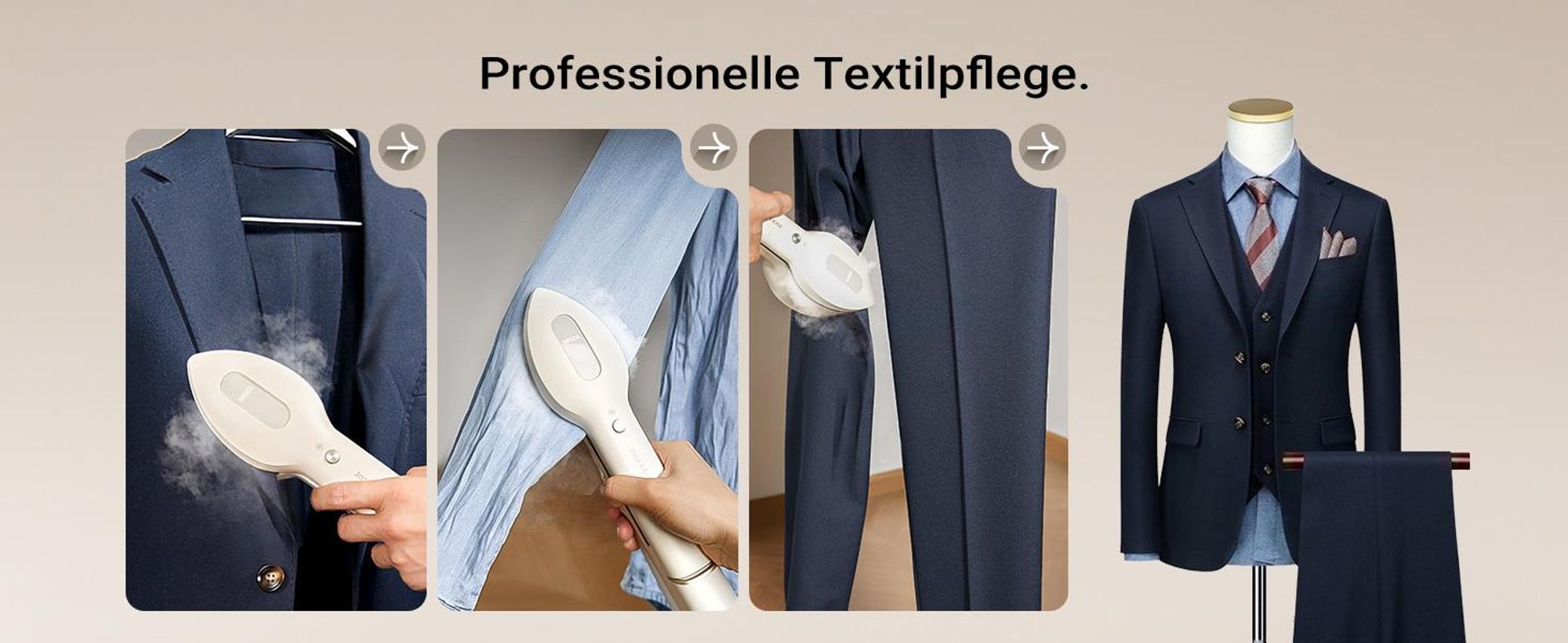 Reise-Dampfbügeleisen Beauty 3 in 1 Dampfglätter Bügelpresse