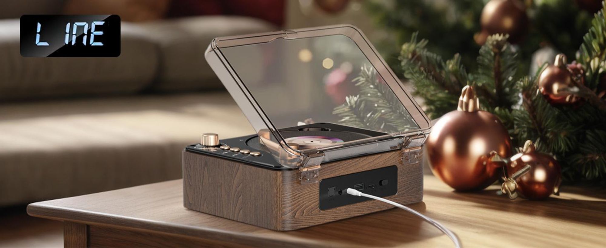 CD Player, Tragbarer Bluetooth CD-Player, mit Lautsprecher Unterstützung, USB-Wiedergabe AUX-Wiedergabe