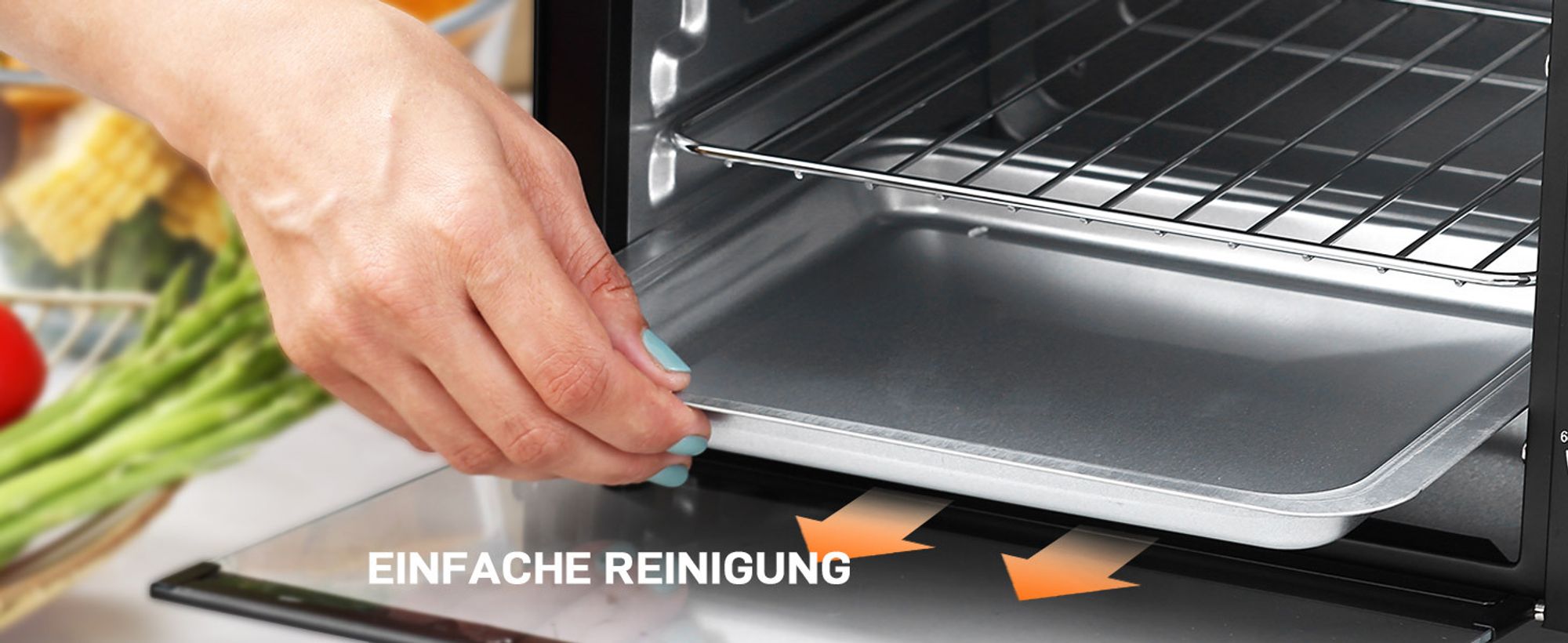 HOMCOM Minibackofen 9L Mini Ofen mit Backblech, Grillrost, 100 °C-230 °C