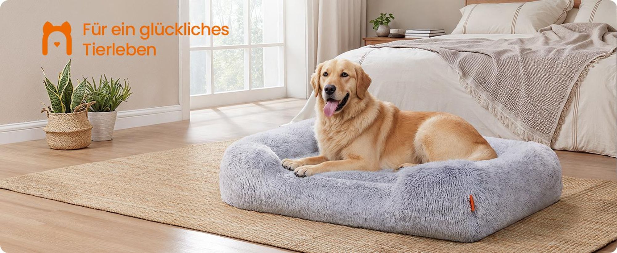 Feandrea Hundebett,Hundekissen,XL Hundesofa,Bezug abnehmbar maschinenwaschbar