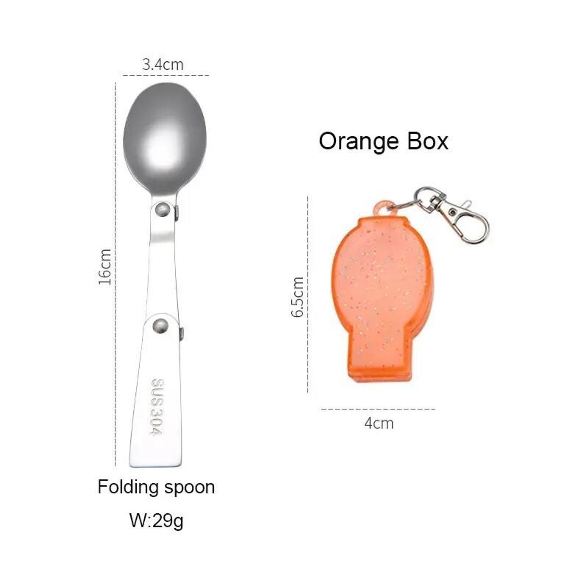 Campingbesteck Feldbesteck faltbar Edelstahl Gabel Messer Löffel 16 cm Outdoor