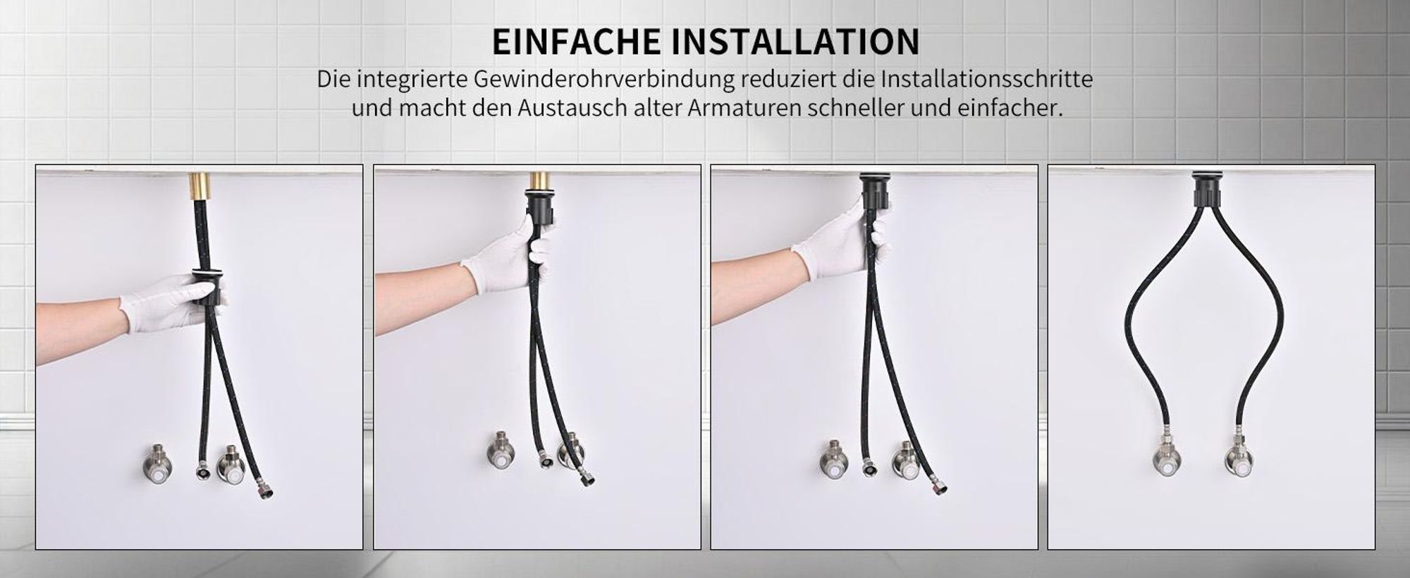 Homelody Chrom Wasserhahn Bad mit Universal Ablaufgarnitur Armatur Mischbatterie Waschbeckenarmatur mit Pop-Up Ventil Messing Überlauf Abflussgarnitur