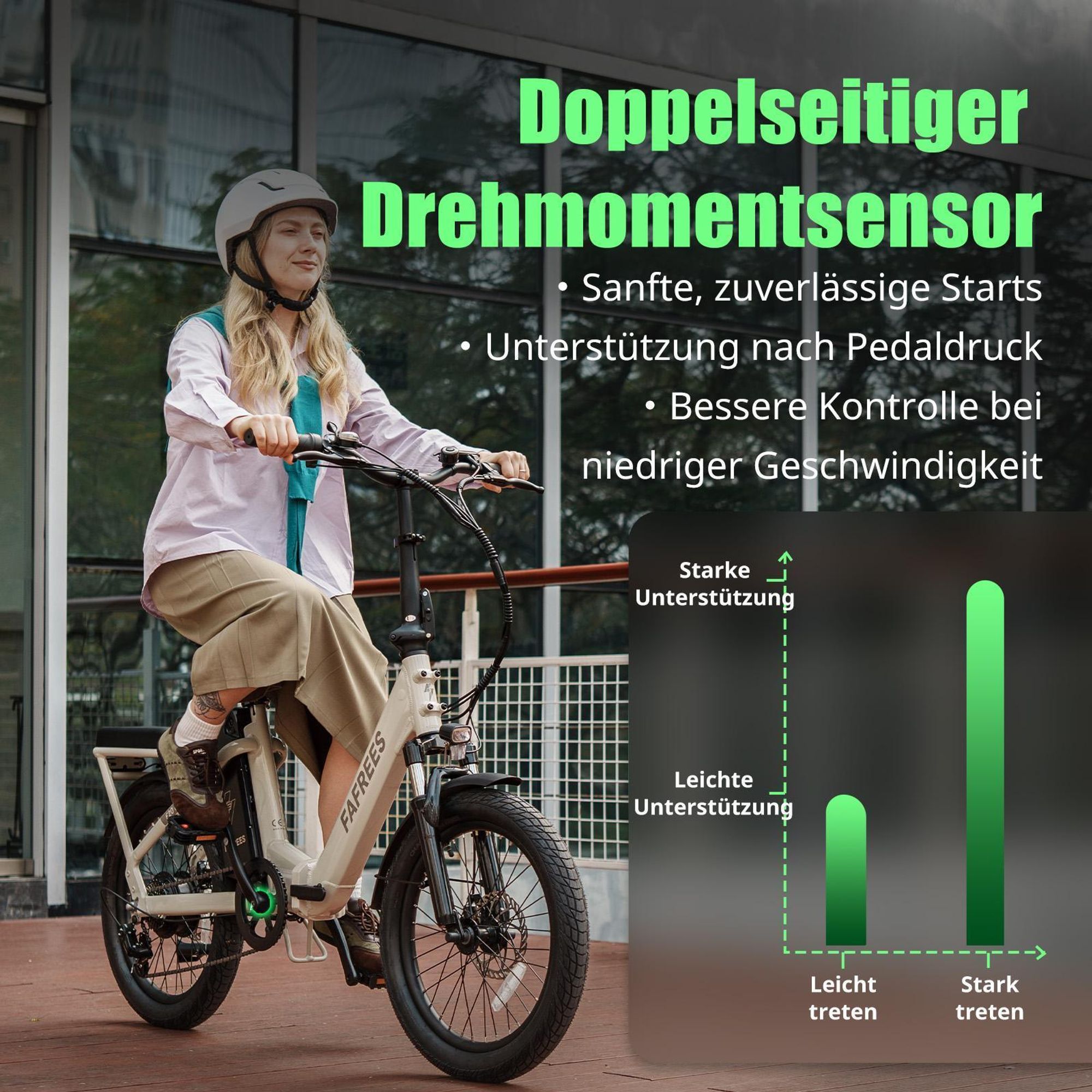 FAFREES F20 Flex E-Bike Klapprad - Motor 250W Akku 36V25Ah 95KM - Grün Lila