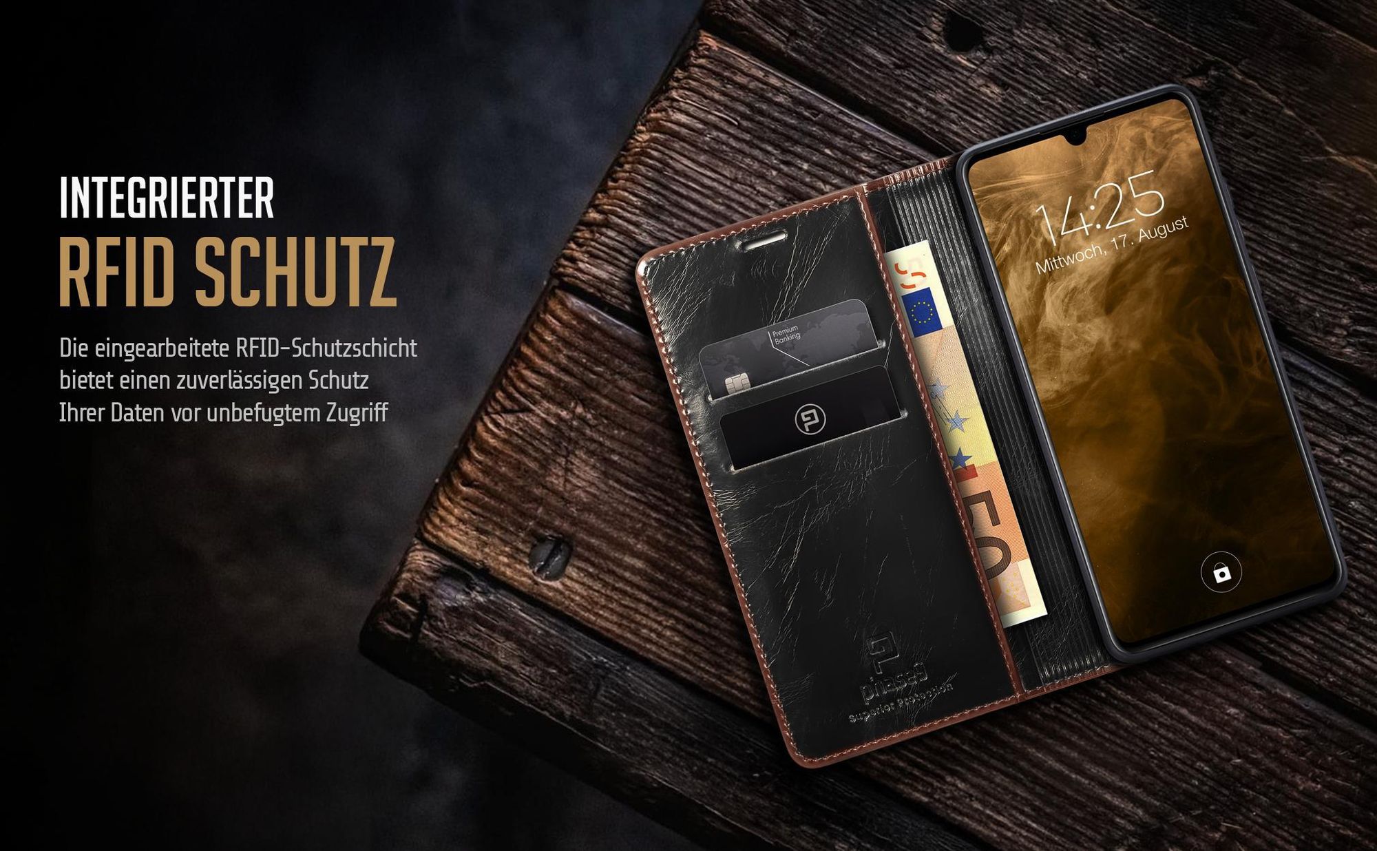 Dunkelbraunes Handycase für Samsung Galaxy A17 / A17 5G mit optimierten Schutzfunktionen