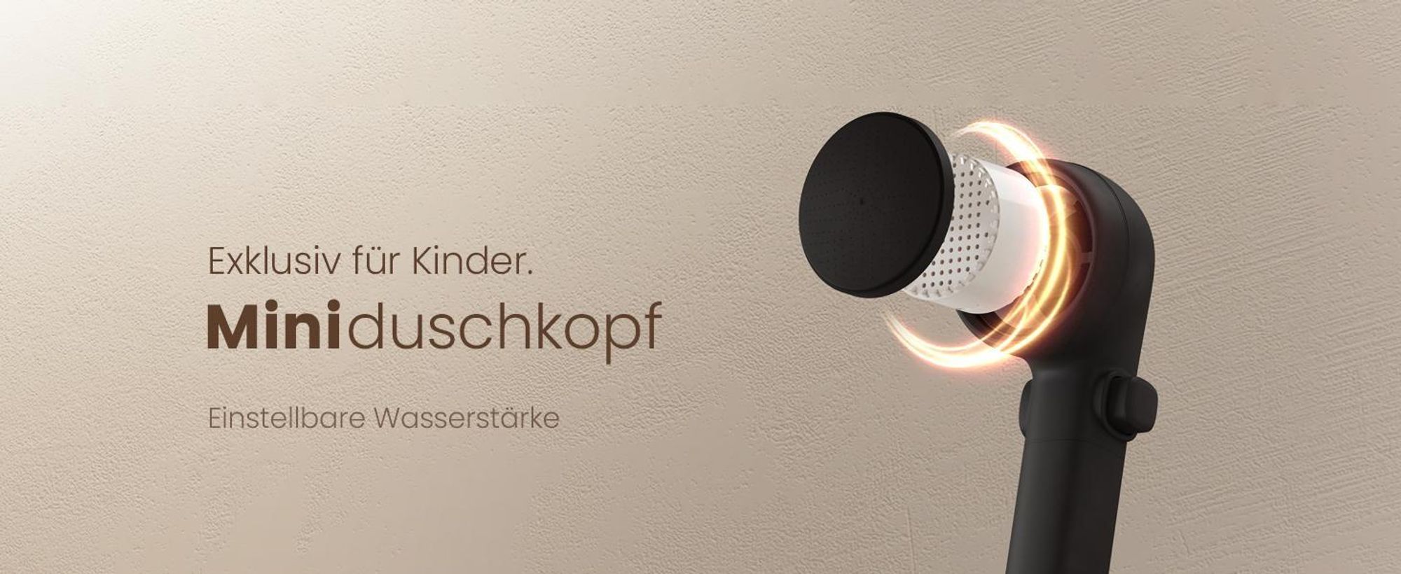 EMKE® Duschsystem mit Thermostat Schwarz mit Kinderdusche, Digitalanzeige & Chlorfilter 4 Ausgänge Rund Regandusche Familienfreundlich Duschsäule F23