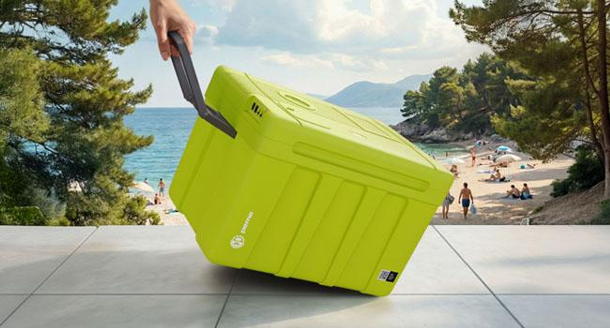 Peme Elektrische Kühlbox Essential 50L - Autokühlschrank Camping leise Trolley Wärmefunktion Minikühlschrank PKW LKW Reise Outdoor campingkühlschrank