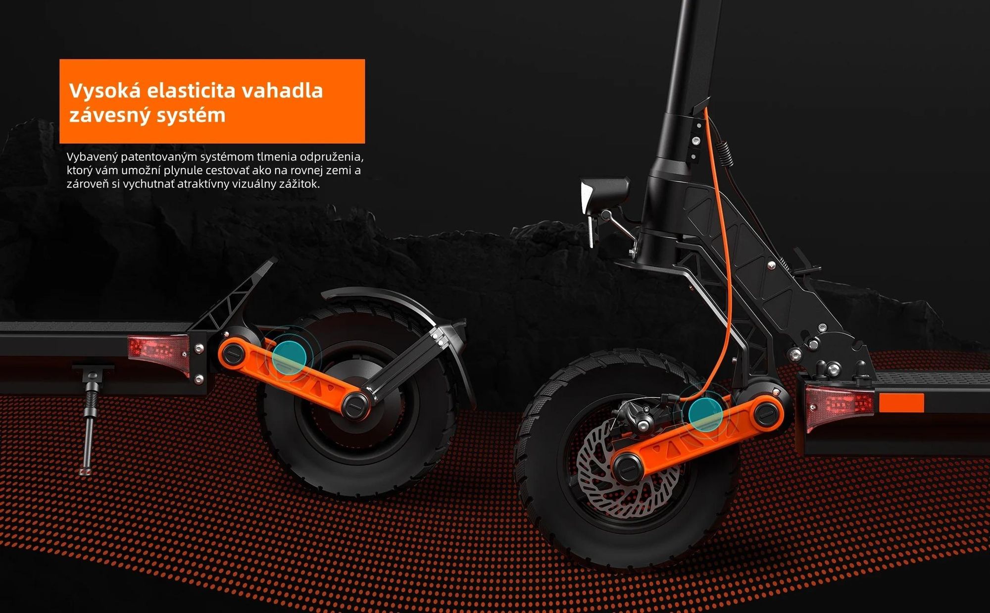 Elektrický Kolobežka JOYOR S10-S-Z S Funkciou Smerových Svetiel - 1000W*2 Motor 60V18AH Batéria 70KM Dojazd Kotúčová Brzda - Čierna