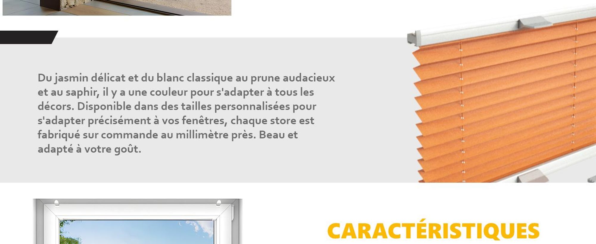time4blinds, Store plissé sur mesure, Sans perçage, 40x210 cm, Argent