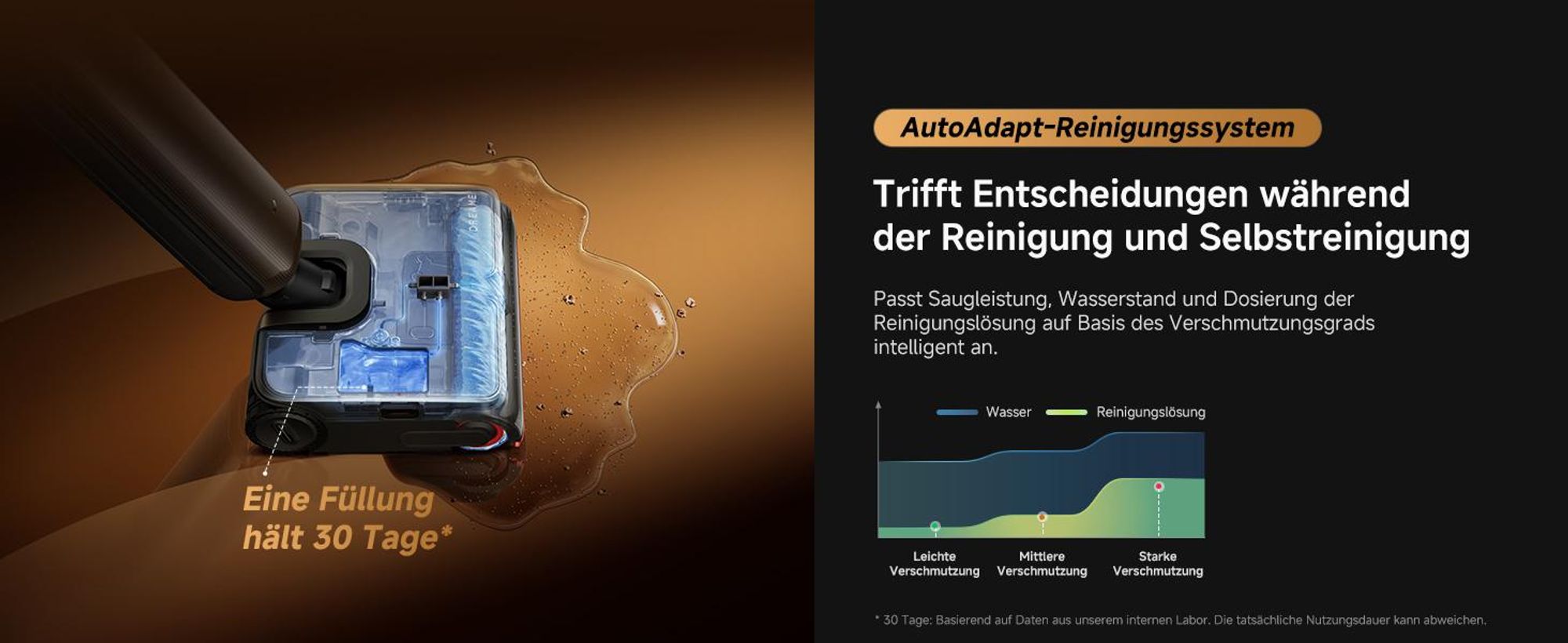 Dreame T16 Pro Steam Nass-und Trockensauger,30kPa Saugleistung Akku-Staubsauger,9,85cm ultraschlank,200℃ Dampf,90℃ Heißwasser,Selbstreinigend,LED,Gold