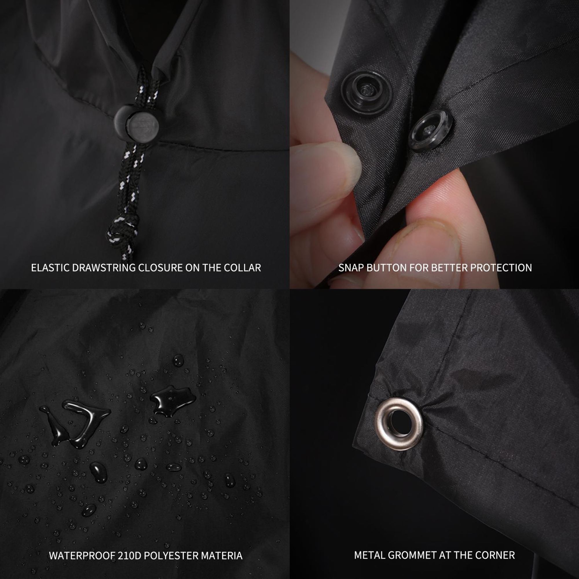 Regenponcho Wasserdicht Damen Herren, 3 in 1 Regenmantel Fahrrad, Regenponcho mit Ärmeln, Fahrrad Regenjacke, Leichter Regenschutz Regencape