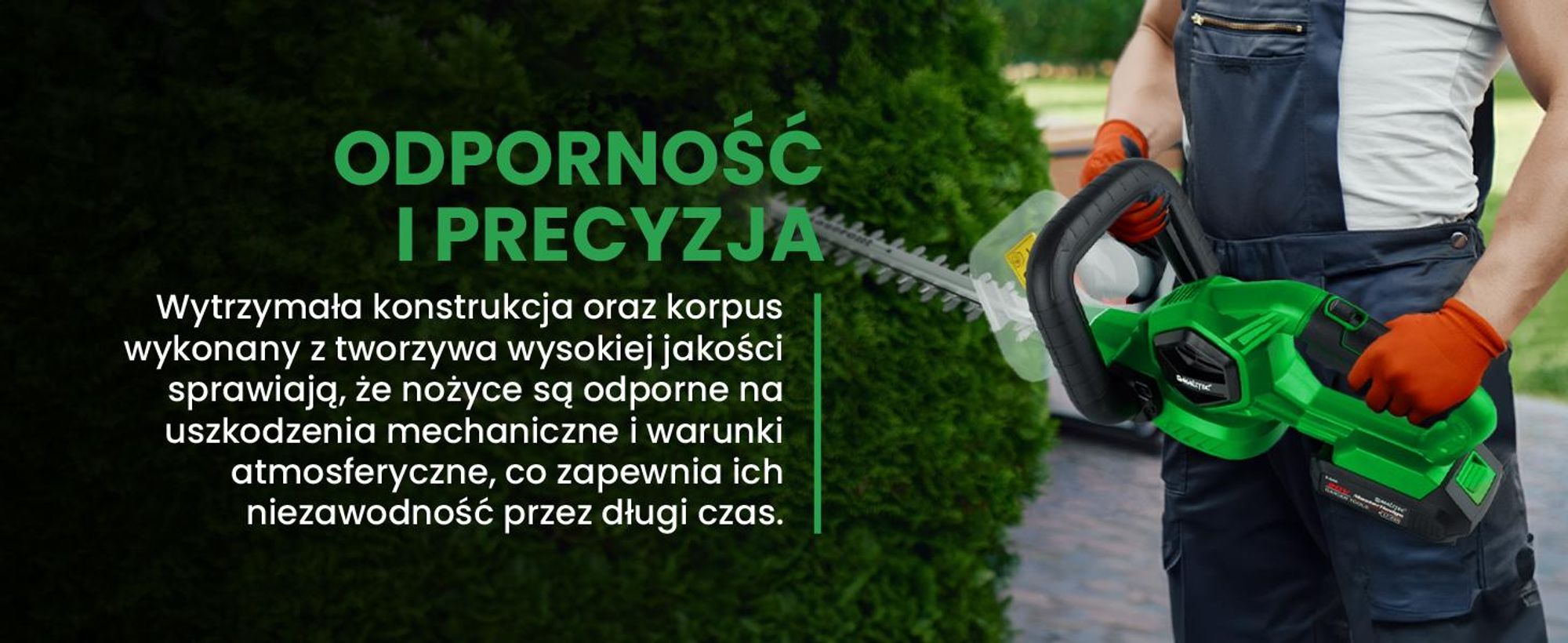 Nożyce do żywopłotu gałęzi na akumulator 2Ah z długim ostrzem 58cm