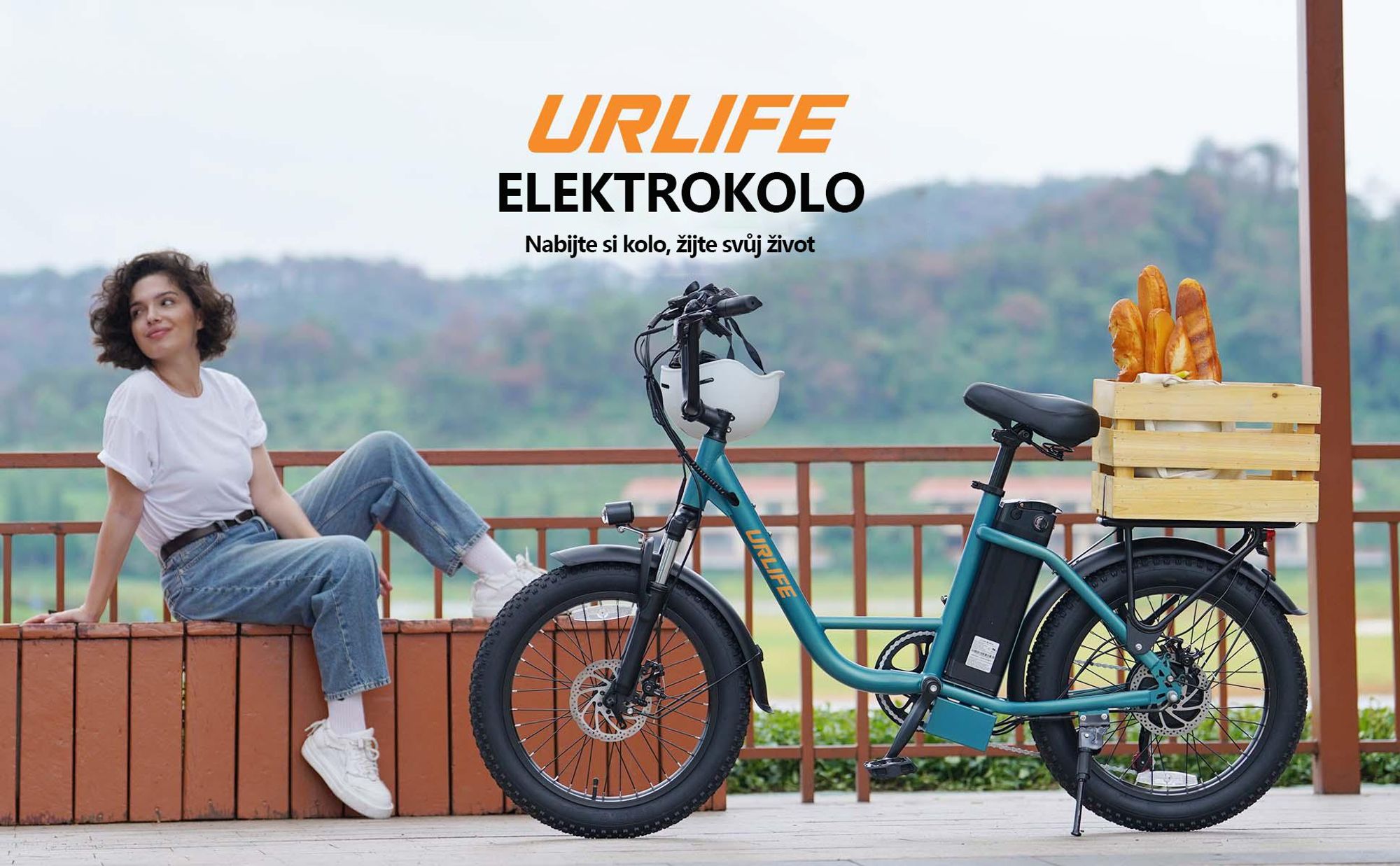 E-Bike URLIFE E20 - Motor 250W Baterie 48V 13Ah Pneumatiky 20 Nohy Kotoučová Brzda - Černá