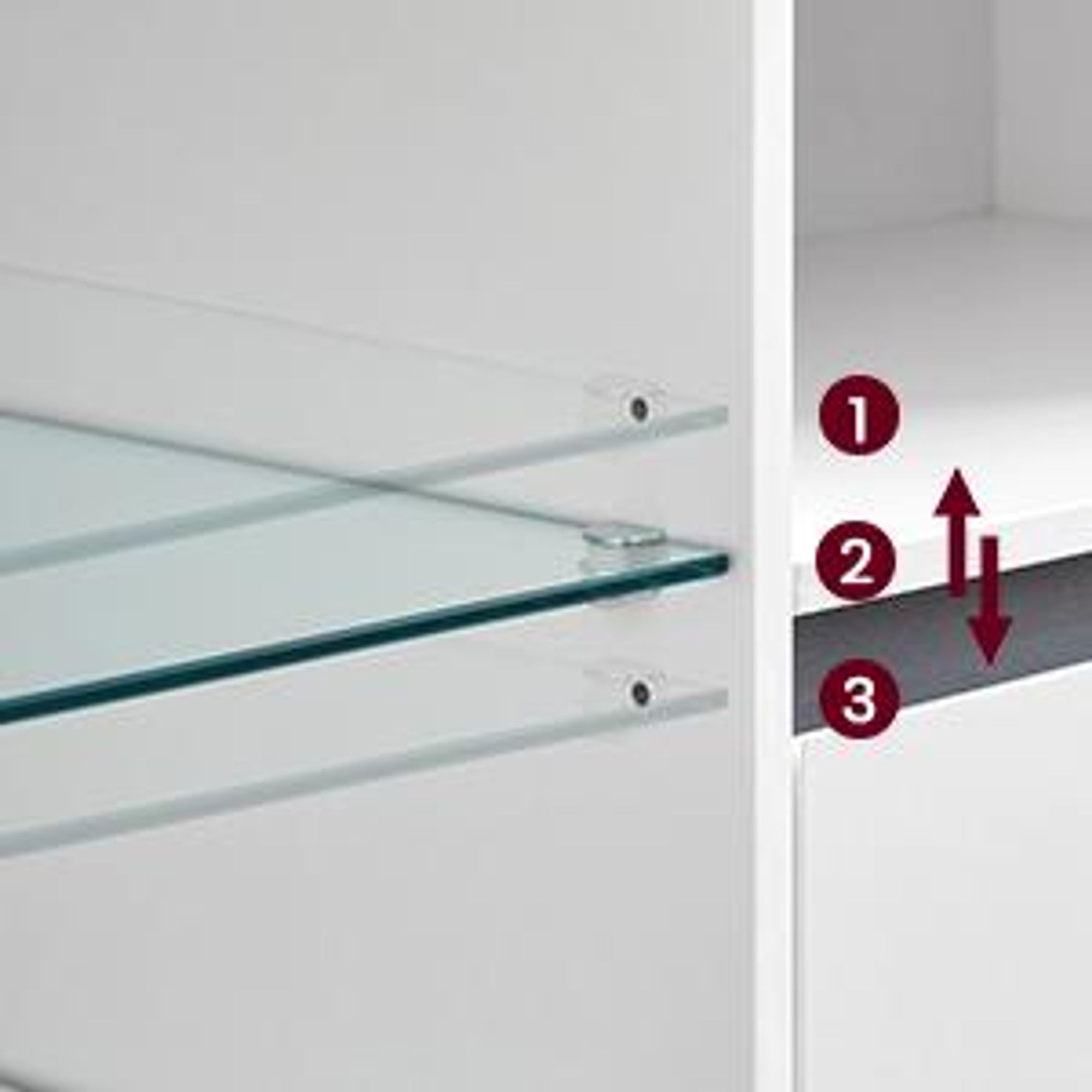 VASAGLE TV-Schrank mit LED-Beleuchtung, Fernsehtisch, TV-ständer für Fernseher bis zu 70 Zoll, mit offenen Ablagen, 2 Schränke mit Türen, 160 cm, für Wohnzimmer, weiß VTL331T10