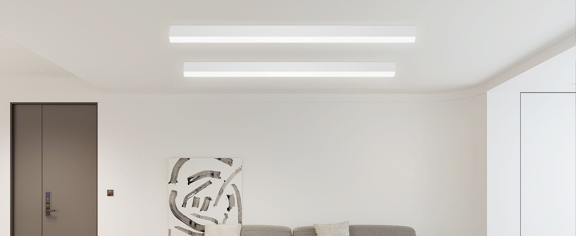 ZMH LED Deckenleuchte Wohnzimmer Deckenlampe 25W Modern Weiß Deckenbeleuchtung 80CM Dimmbar mit Fernbedienung für Schlafzimmer Küche Büro Esszimmer