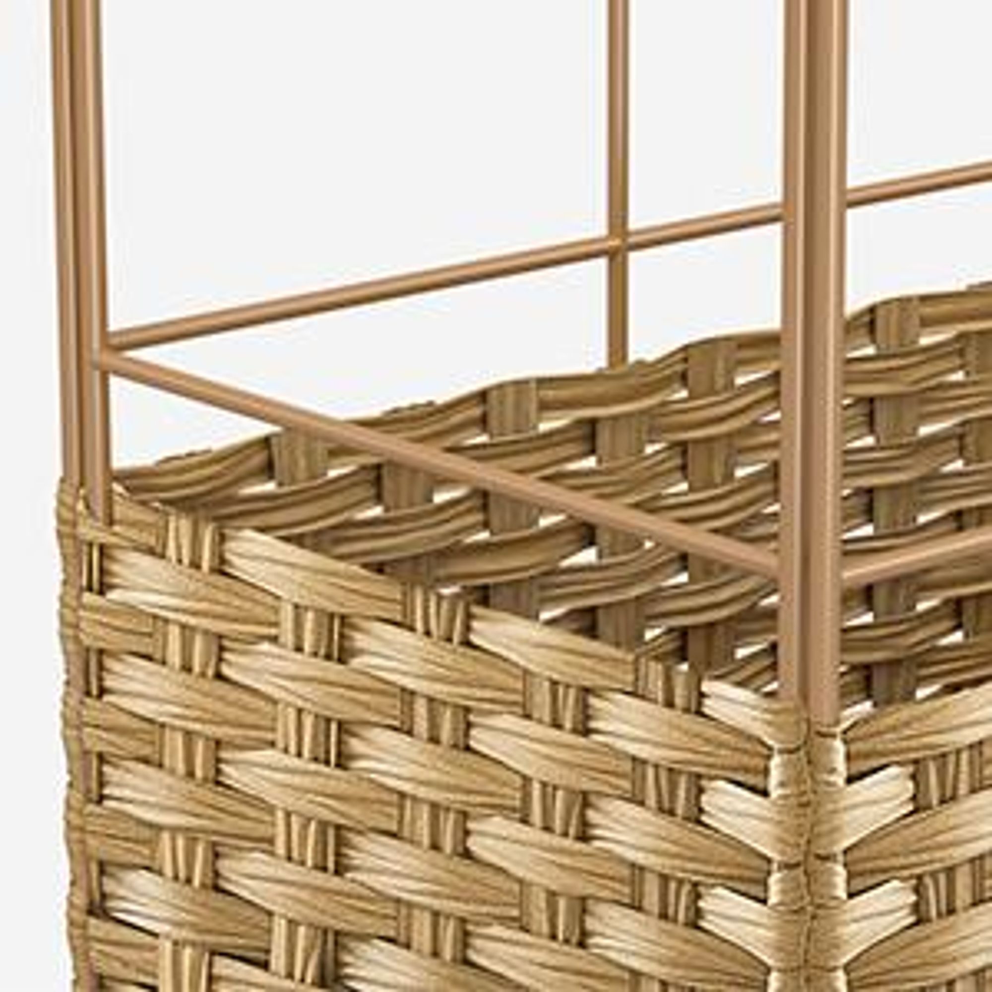 SONGMICS Wäschekorb, 140 L, mit Deckel, 3 Fächer, Wäschesack herausnehmbar