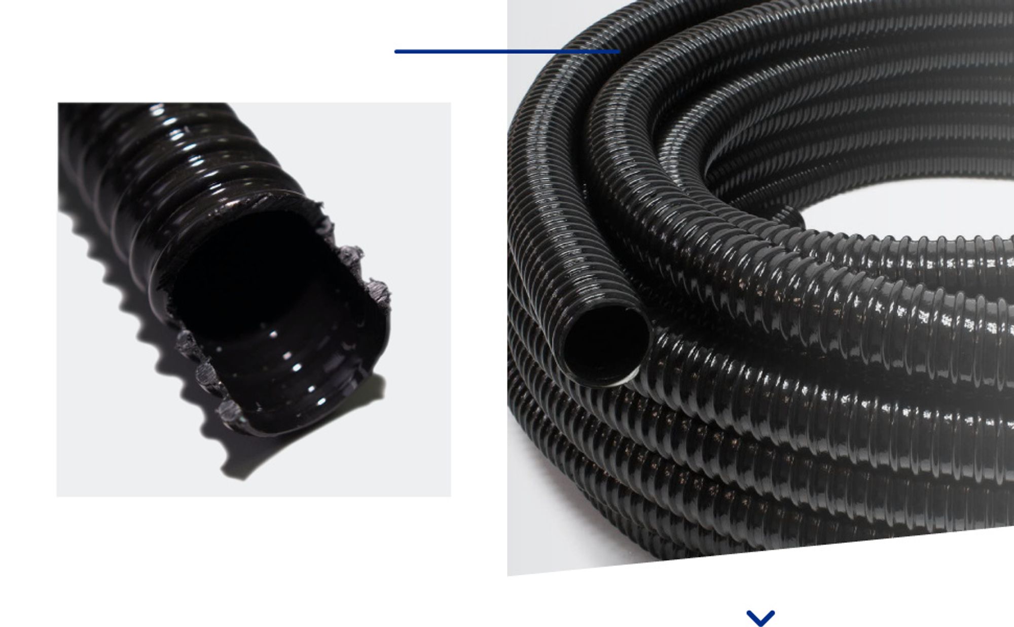 Wiltec Flexibler Förderschlauch 5m Spiralschlauch 25mm (1") schwarz mit Verstärkungsspirale Bewässerung Wasser Teich