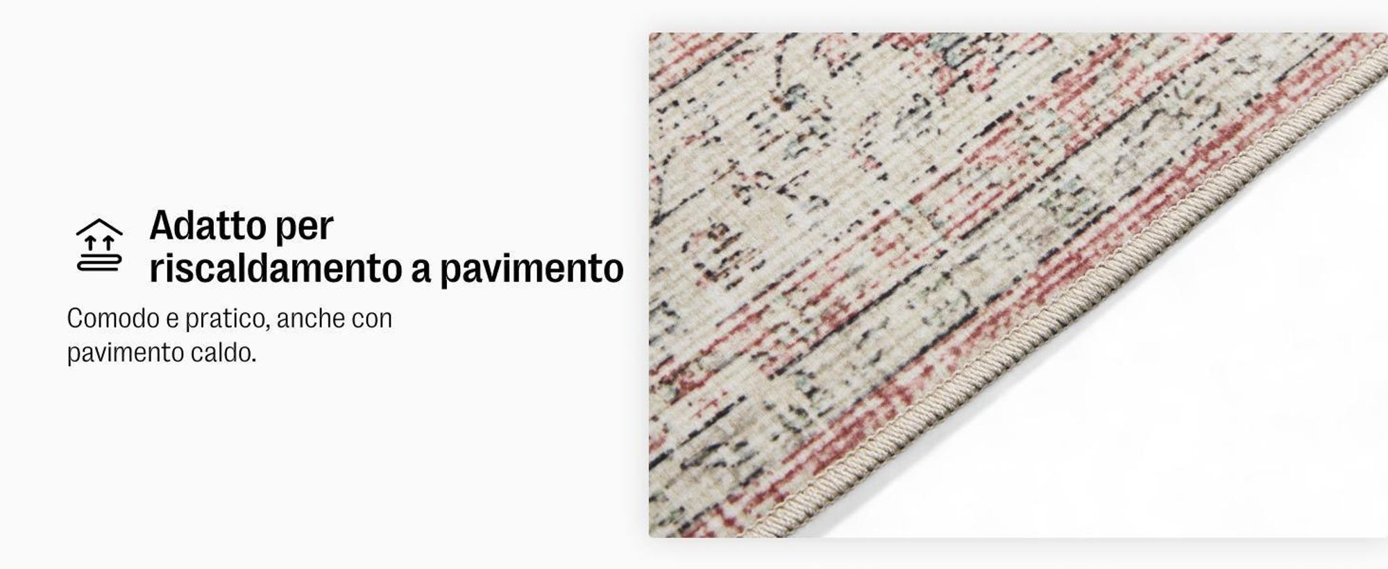 benuta tappeto vintage lavabile George Multicolore/Beige 240x340 cm tappeto soggiorno camera da letto morbido orientale rettangolare