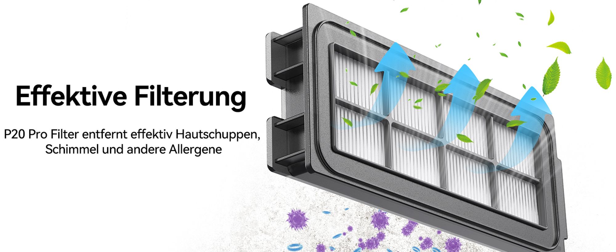 JONR Original Zubehör, Waschbarer HEPA-Filter für P20 Pro, 1 Stück