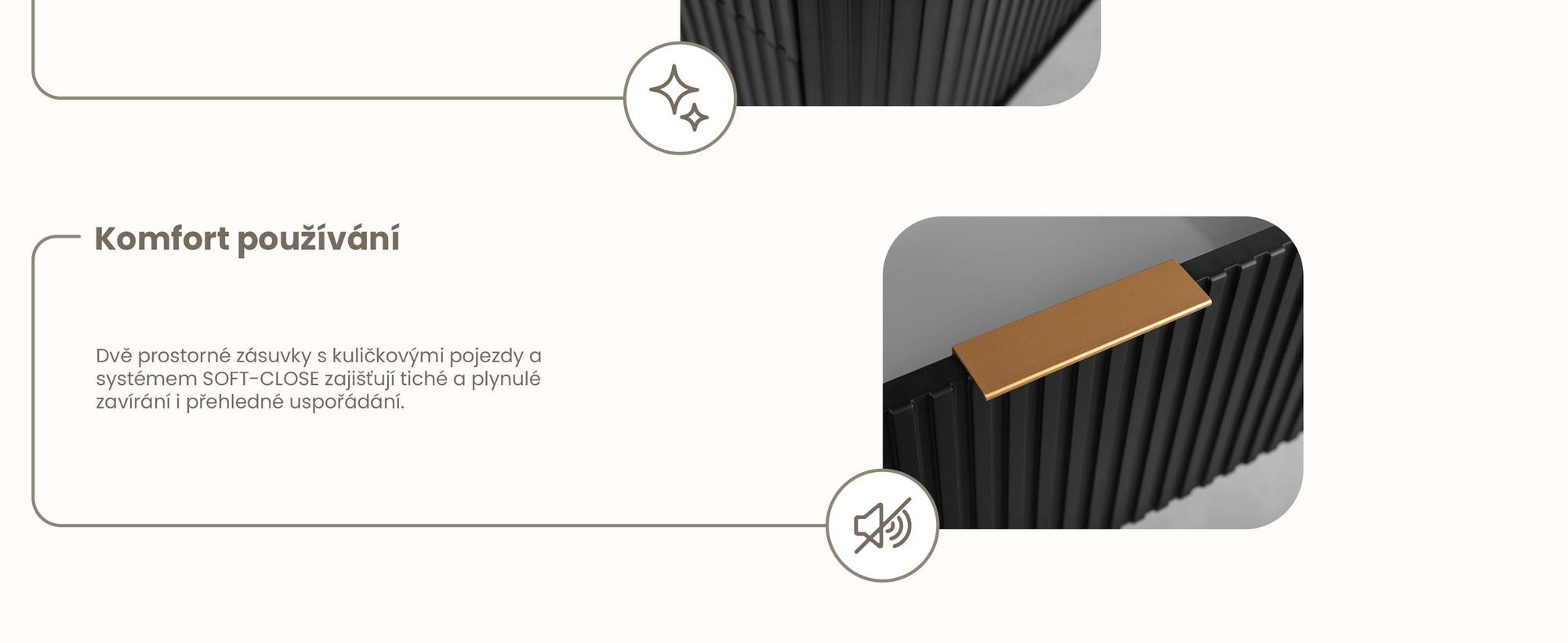 Koupelnová Skříňka 120 CM Černý Mat MDF 2 Zásuvky