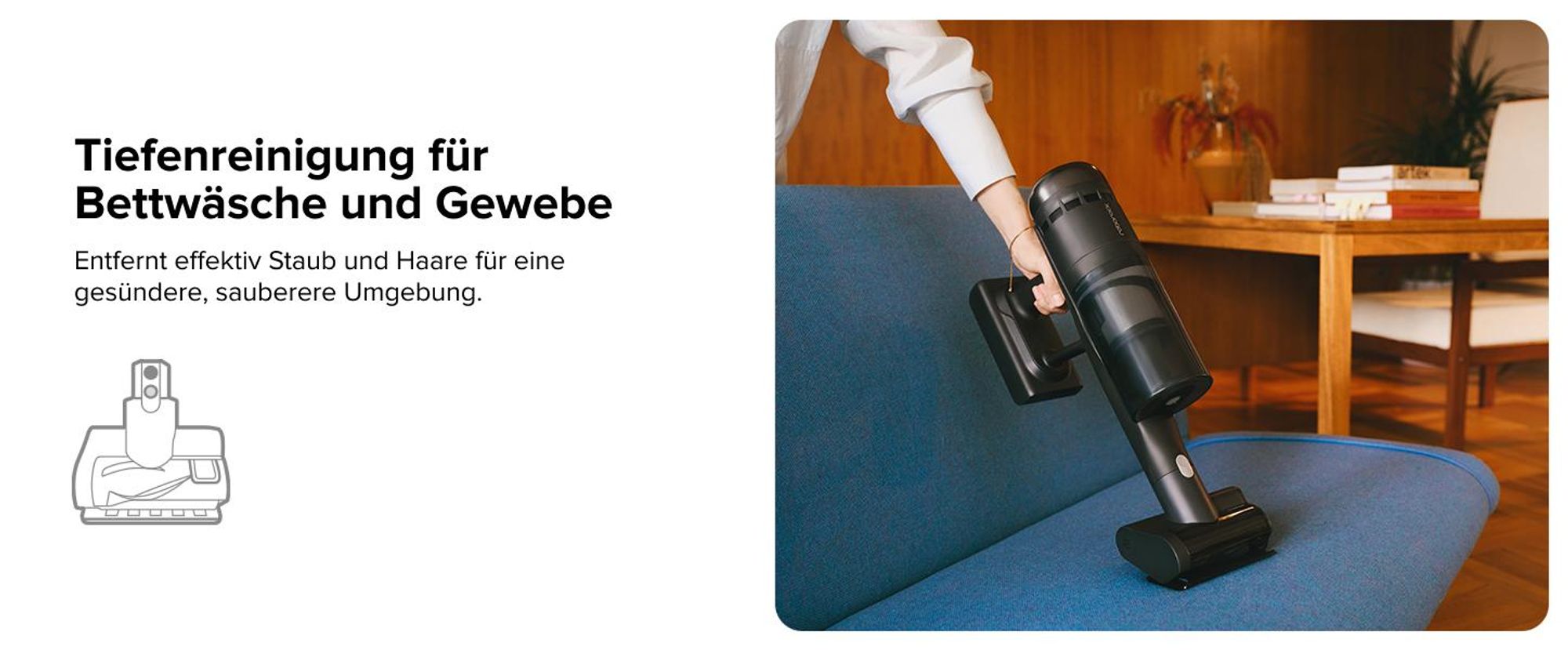 Roborock H60 Ultra Akku Staubsauger, 210AW kraftvolle Saugleistung, 90 Min. Maximale Laufzeit, 90° Flexibler Saugrohr, Staubsauger kabellos