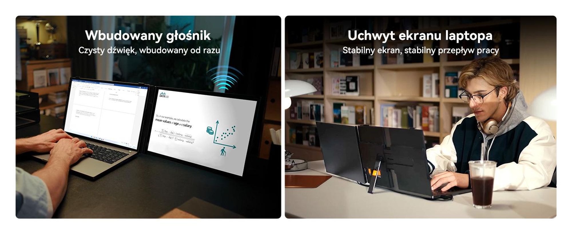 Blackview SCM8 – przenośny monitor o przekątnej 15,6", ultracienki ekran komputerowy o rozdzielczości 1920×1200 (do laptopów 13–17,3"), certyfikat obrót w poziomie o 180°
