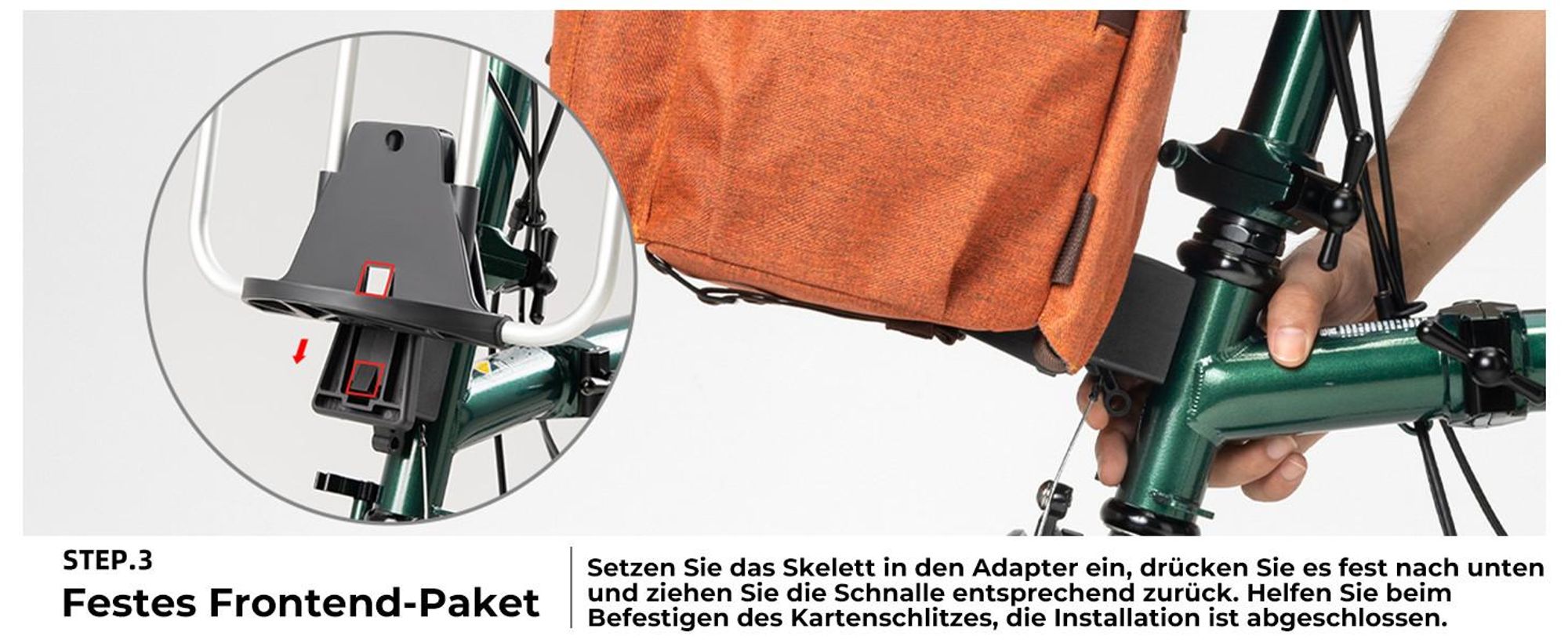 ROCKBROS Fahrradlenkertasche für Brompton Multifunktionale Lenkertasche Schwarz