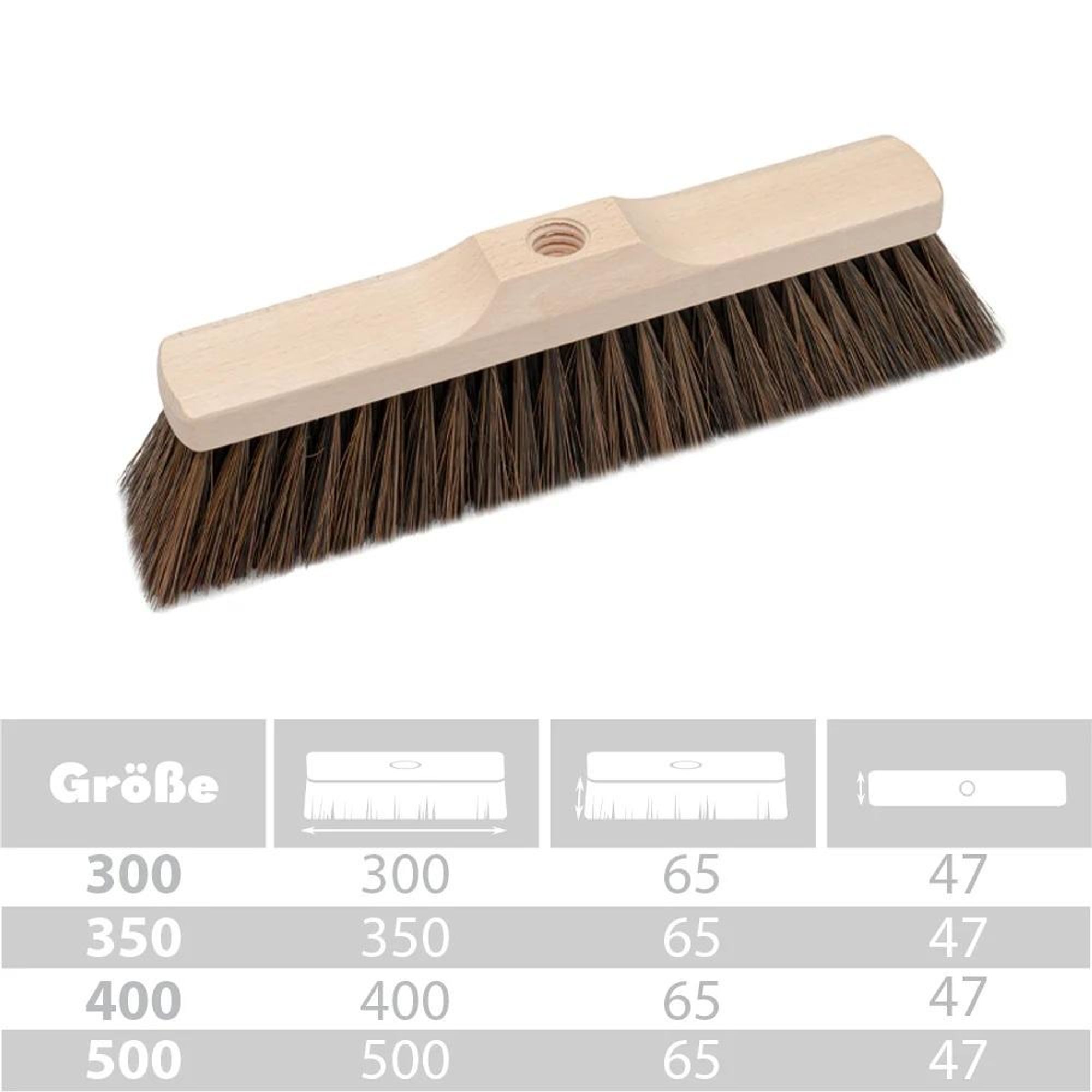 Hausbesen Breite: 50 cm Kehrbesen Besenkopf, Besen, 22mm Gewinde, mit Stiel 150 cm