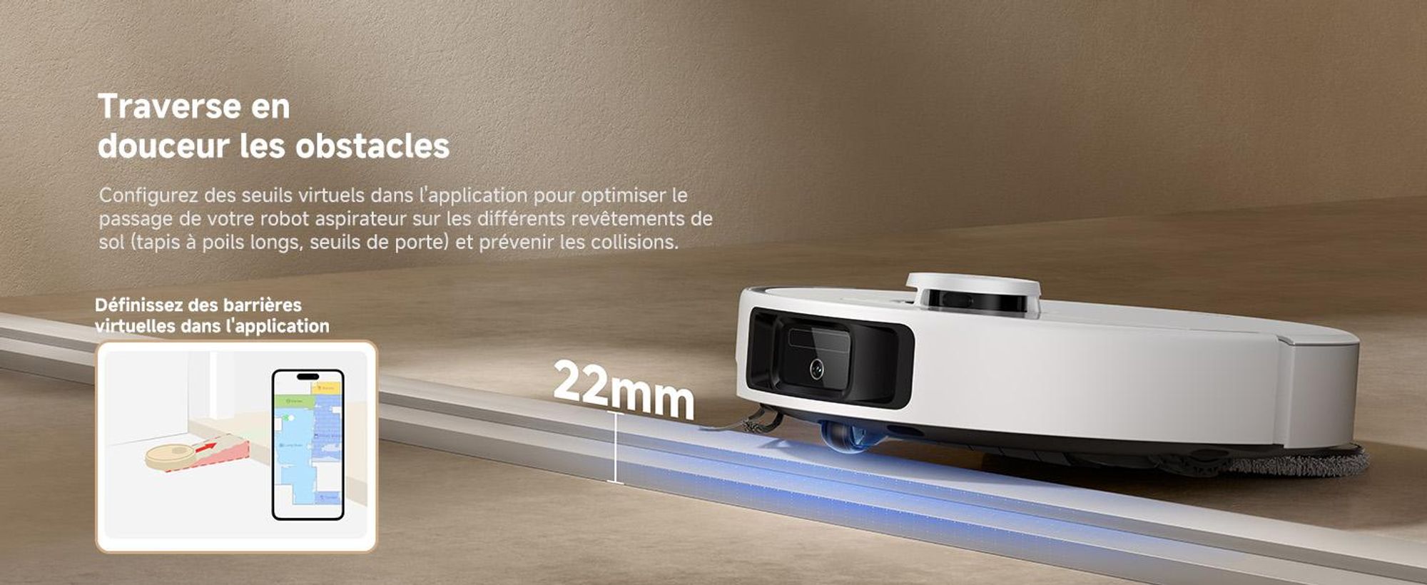 MOVA P50 Ultra Robot Aspirateur Laveur, Serpillière Flexible, 19 000 Pa, Nettoyage Coins et Bords, Auto-Nettoyage 75 °C, Vidage et Recharge Automatiqu