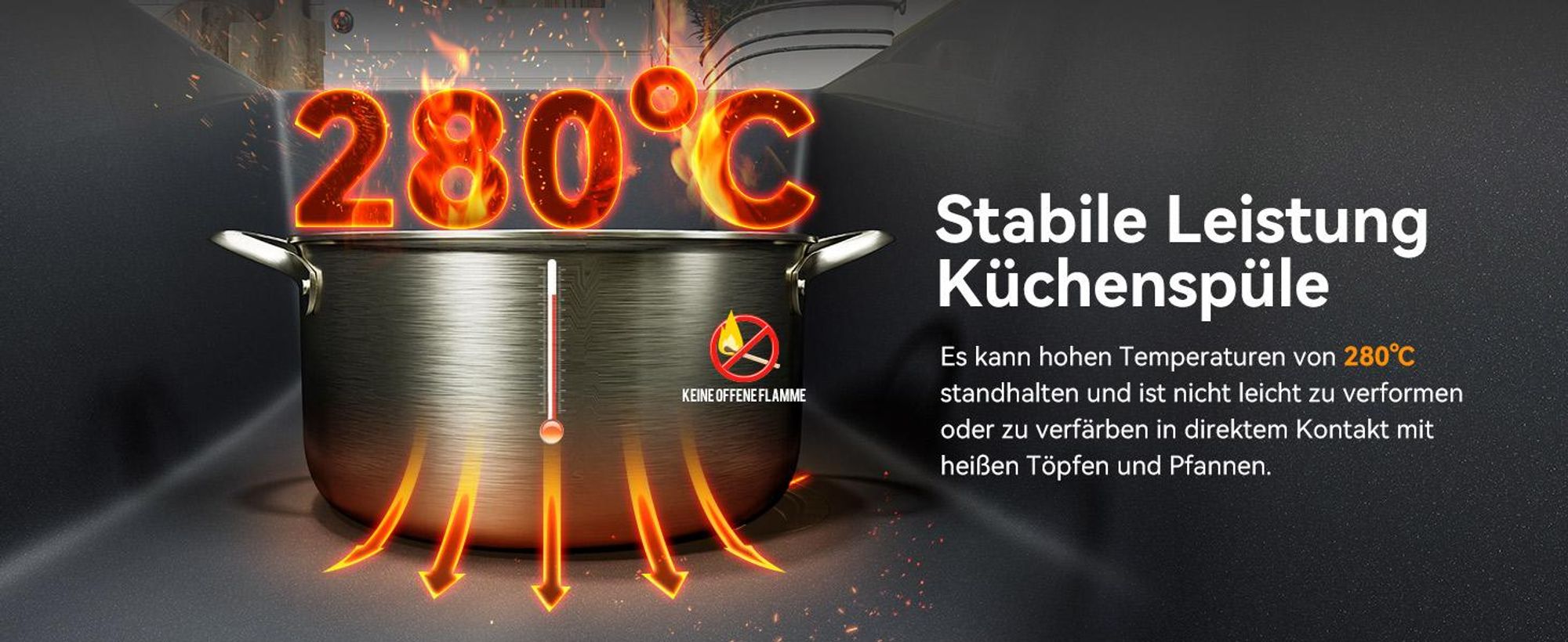 HOROW 60x45 cm Granit Spülbecken Küchenspüle Einbauspüle 1 Becken inkl Siphon, schwarze spüle mit Hahnloch Siphon Ab- und Überlaufgarnitur