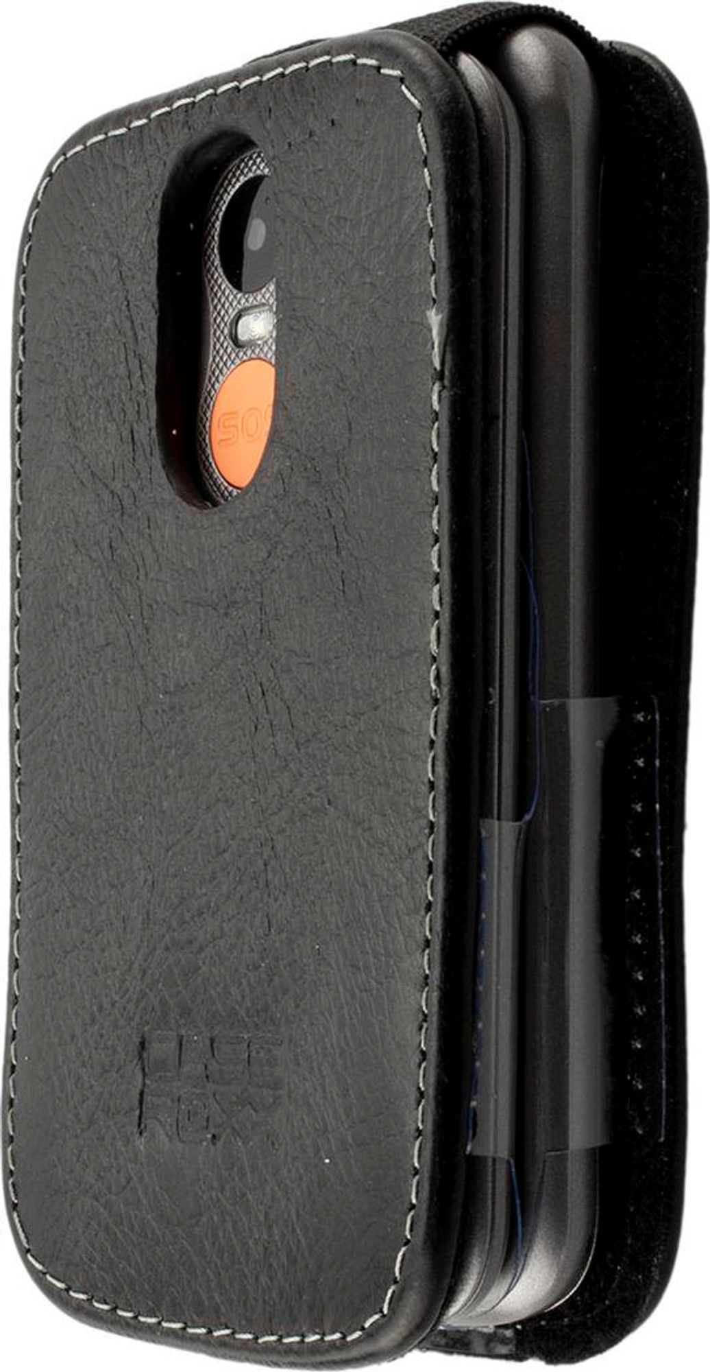 caseroxx Ledertasche mit Gürtelclip kompatibel mit Gigaset GL590 / GL595 aus Kunstleder, Tasche mit Gürtelclip und Sichtfenster  Bild 2