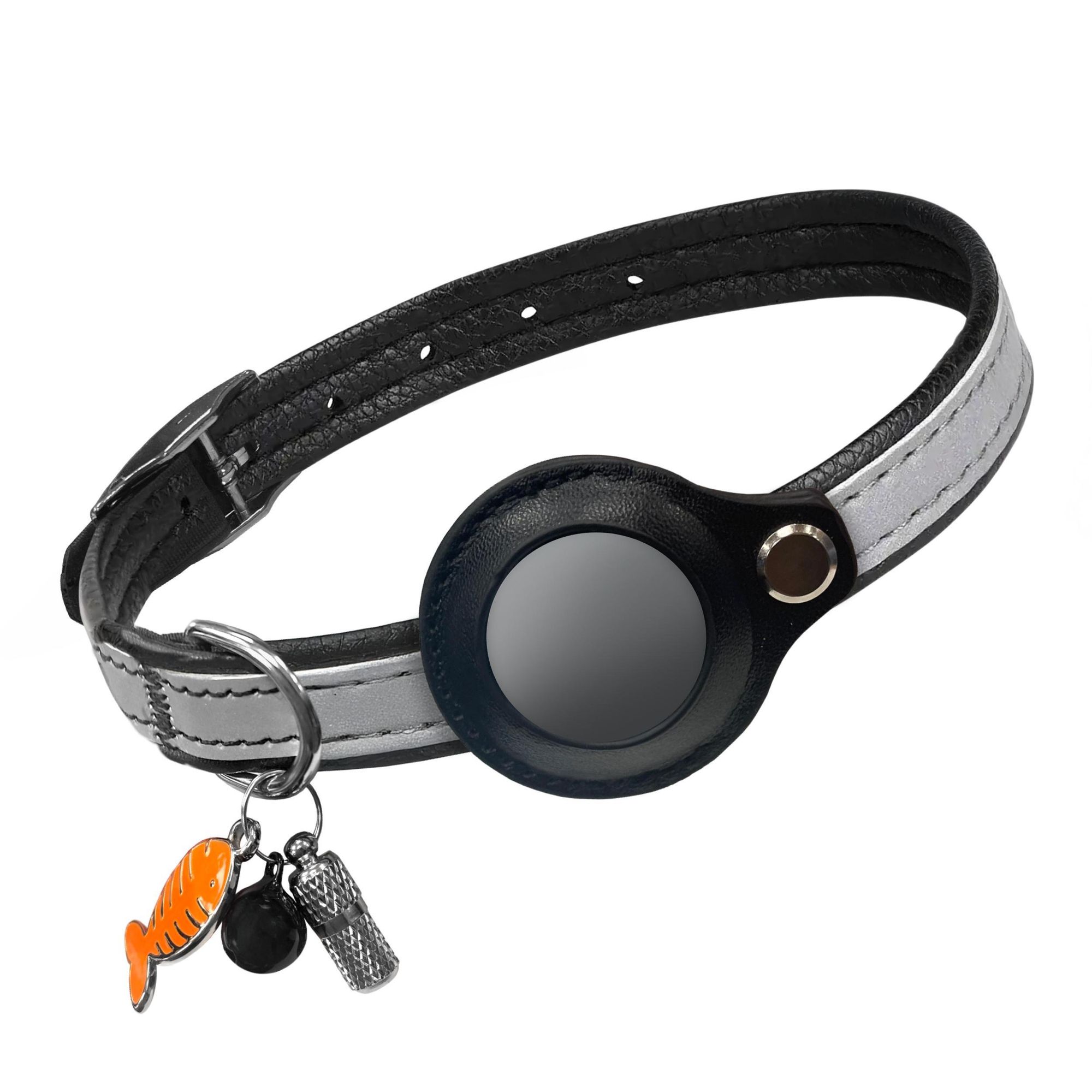 Vulpes Goods Katzenhalsband, Apple Airtag Halsband für Katzen, Kratzerfest und wasserdicht, Mit 3x Zubehör, 23.5-30.5 CM, S