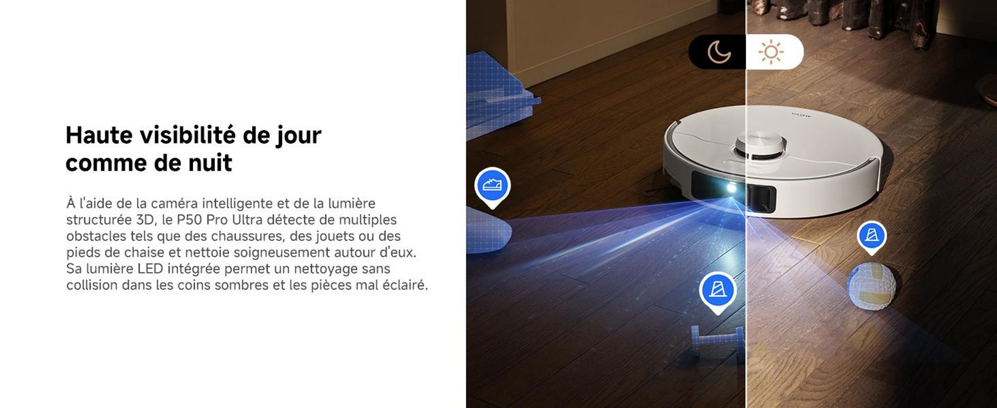 MOVA P50 Pro Ultra – Robot aspirateur et laveur, 19 000 Pa, lavage automatique des serpillières à 75 °C, vidage automatique