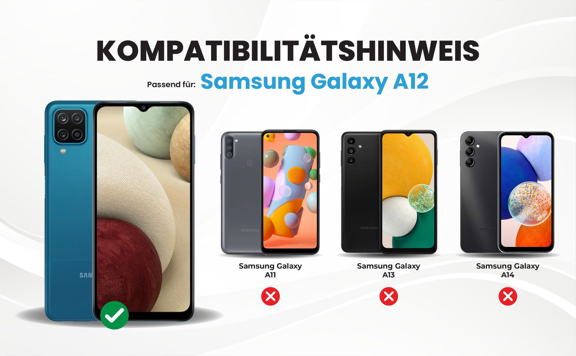 Kompatibilitätshinweise Hülle für Samsung Galaxy A12