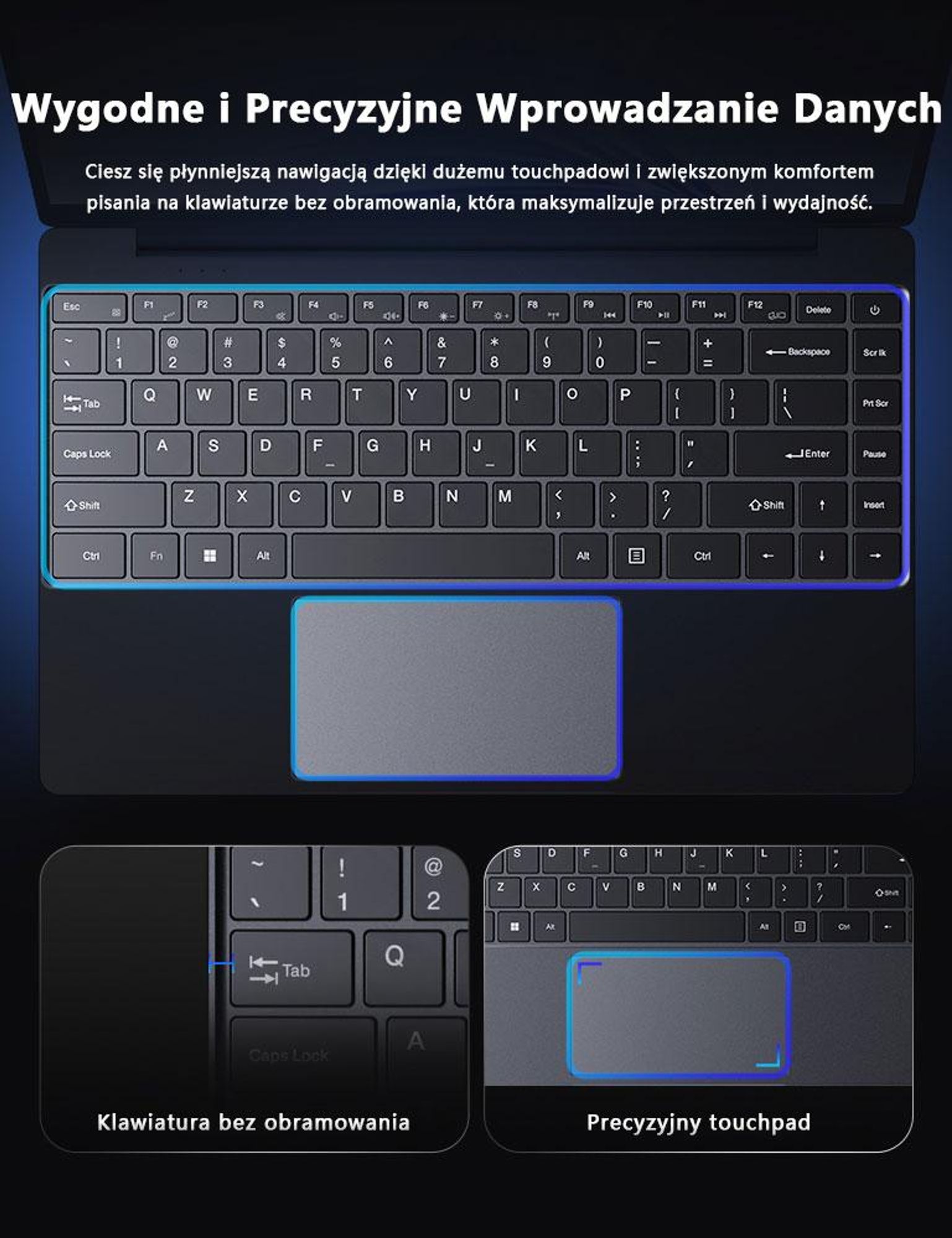 CHUWI CoreBook i3 laptop - 14 Calowy Procesor Intel i3-10100Y 8GB 256GB Windows 11 ultralekki - Szary