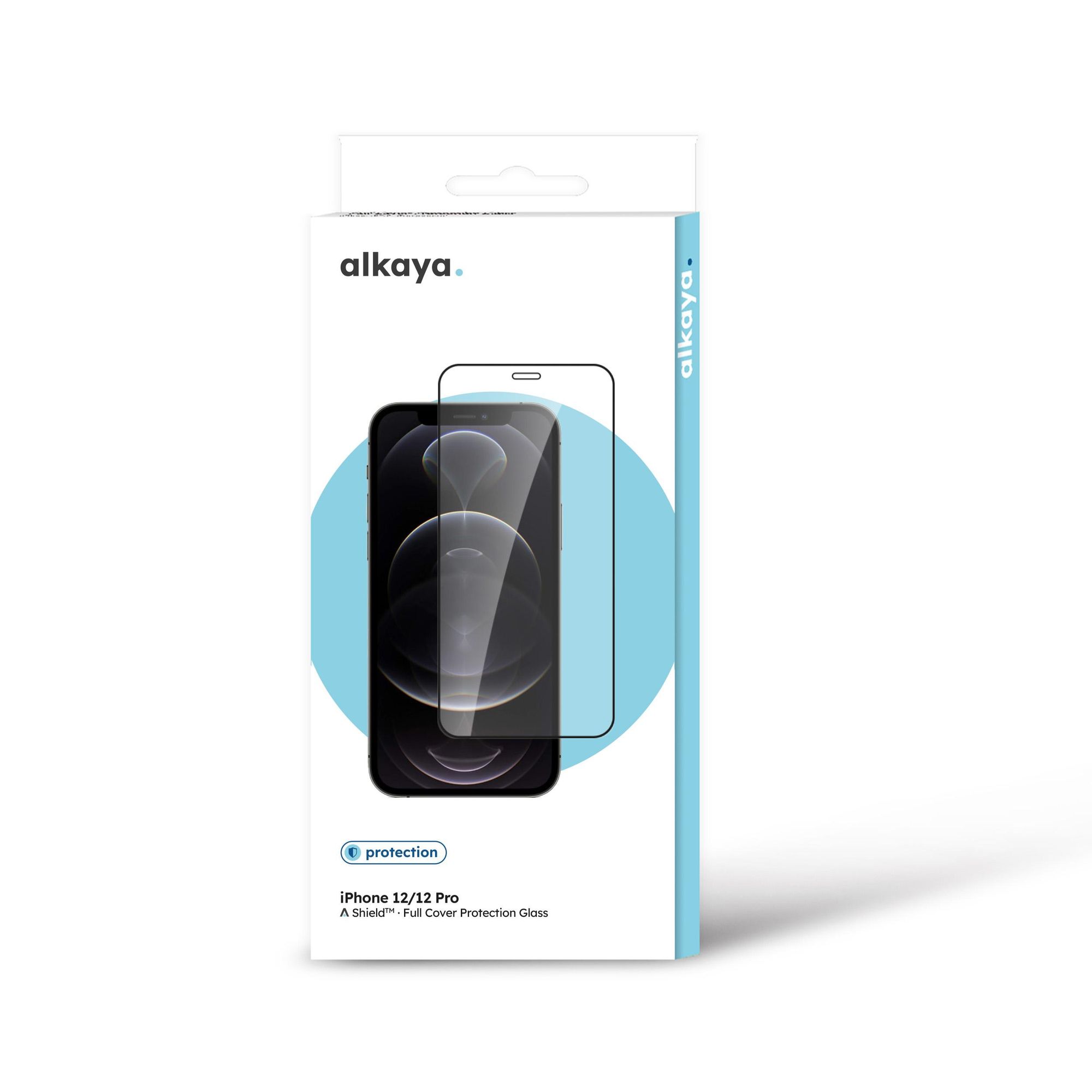 alkaya. iPhone 12/12 Pro Displayschutzglas, Panzerglas, Schutzfolie - Transparent