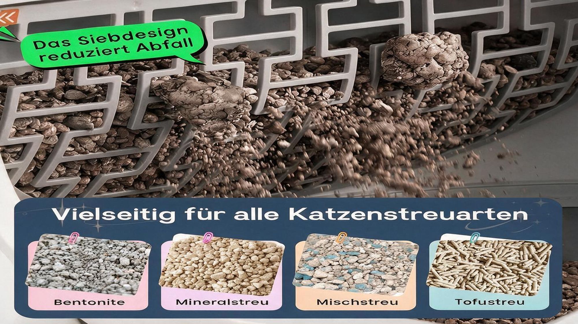 Selbstreinigendes Katzentoilette XXL Katzenklo mit App-Steuerung, für Große Katzen, Mehrkatzenhaus, 9-fach Anti-Klemm-Sensoren, Geruchsarm, Leise