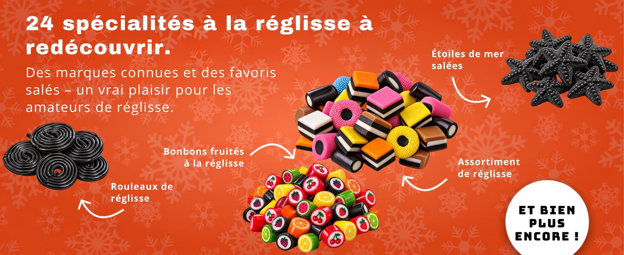 BOXILAND® calendrier avent réglisse 2026, 24 types, sucré & salé, salmiak